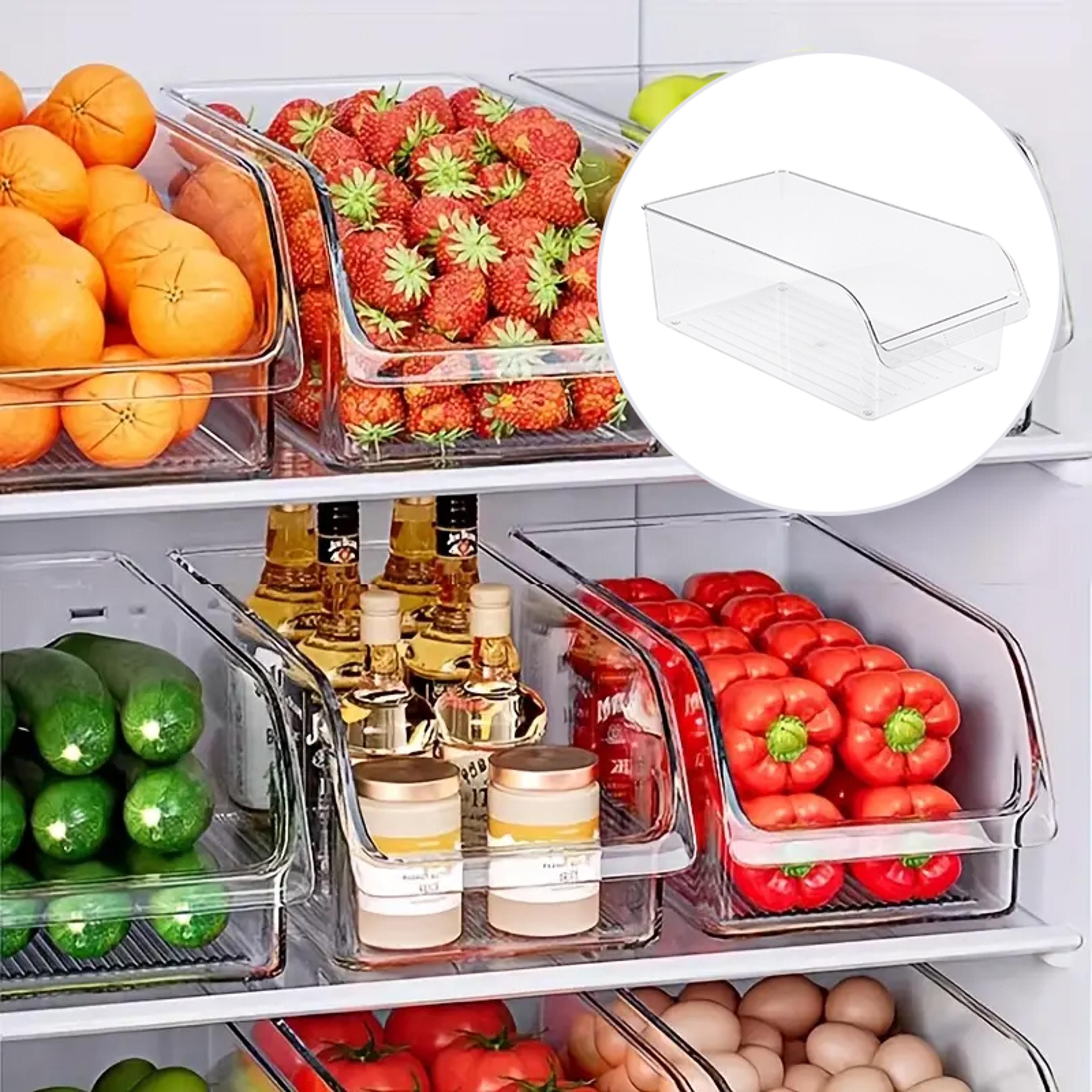 refrigerator organizer bins soda can dispenser for space saving fridge storage
