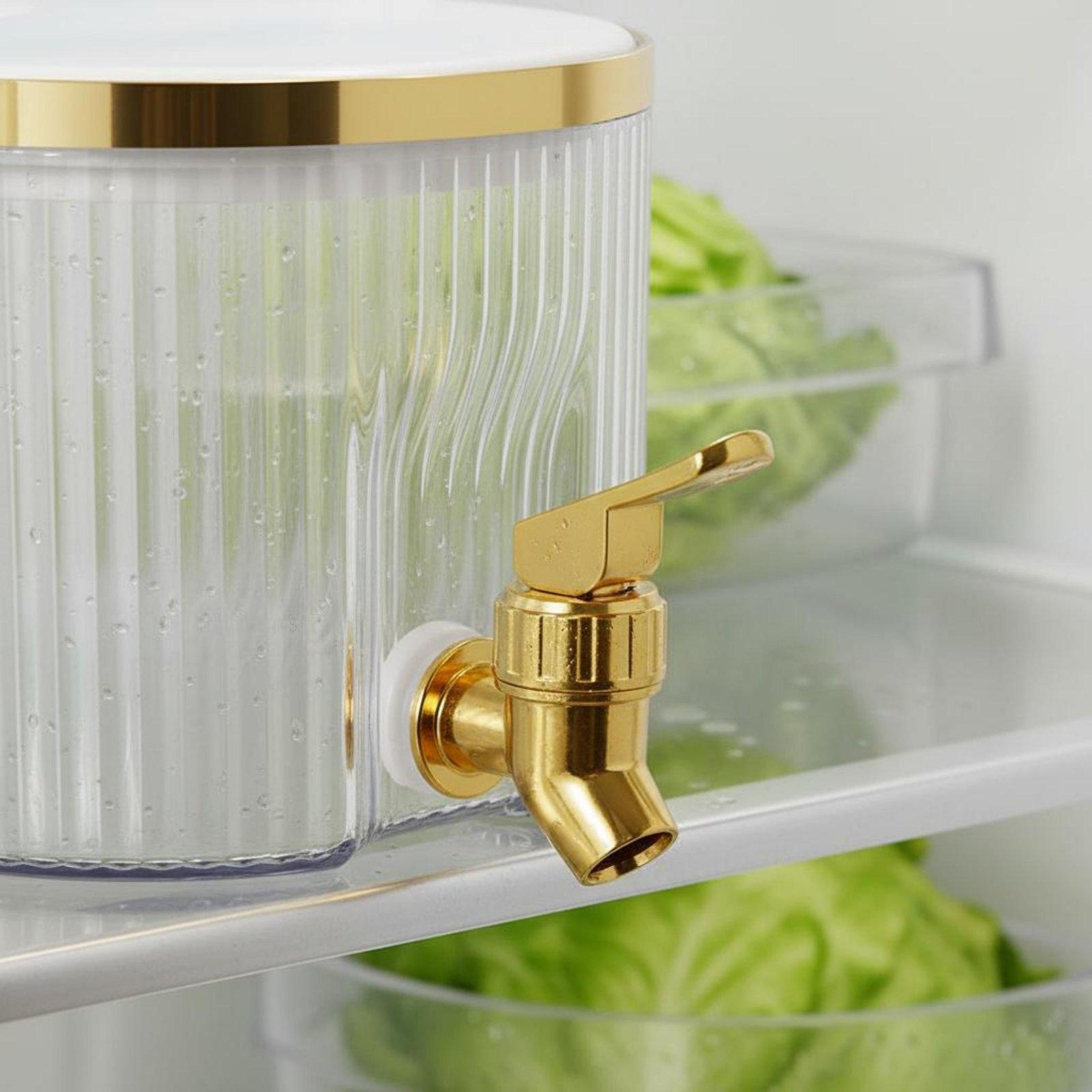 refrigerator drink dispenser with spigot large capacity leak resistant beverage jug