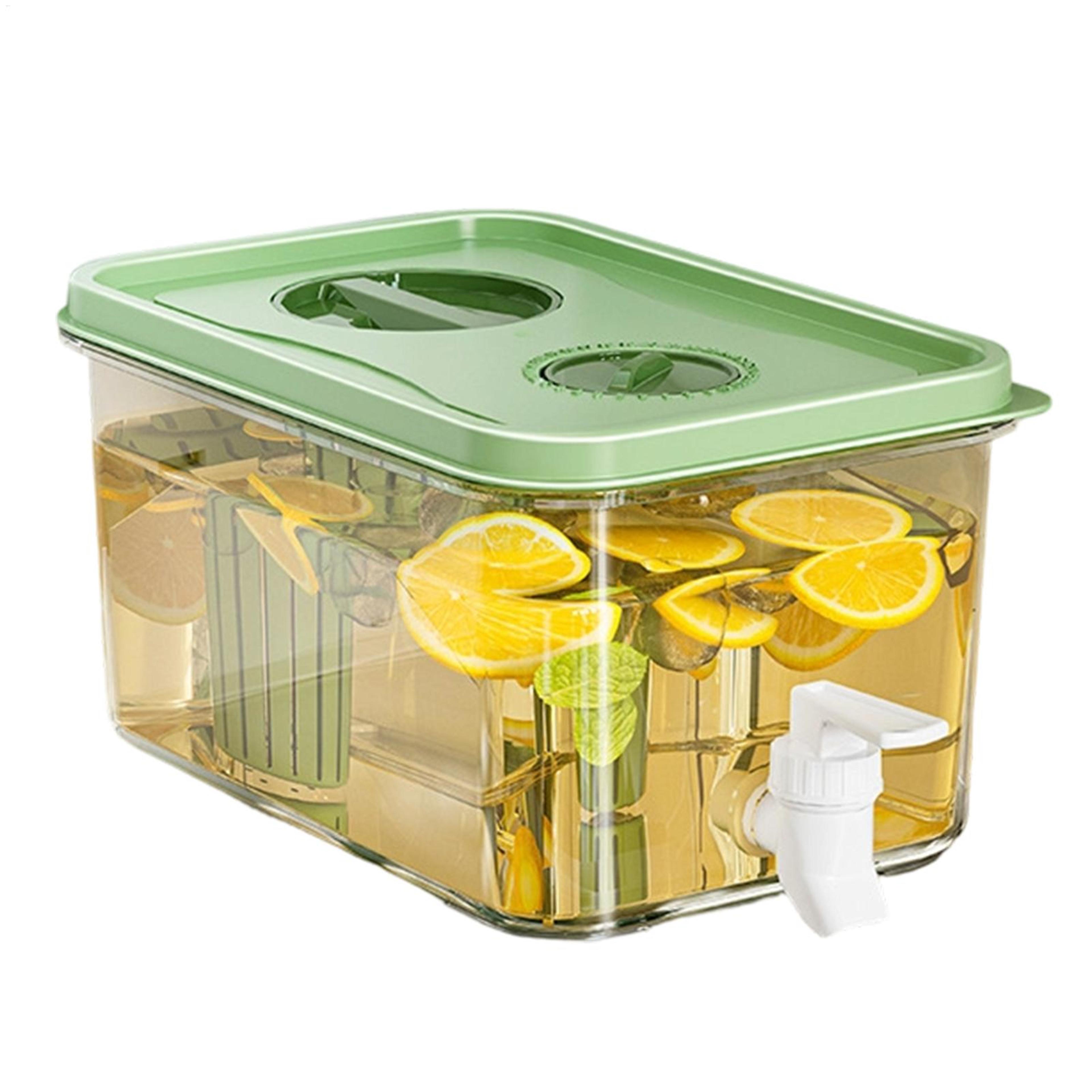 fridge drink dispenser jug with spigot water container for home kitchen