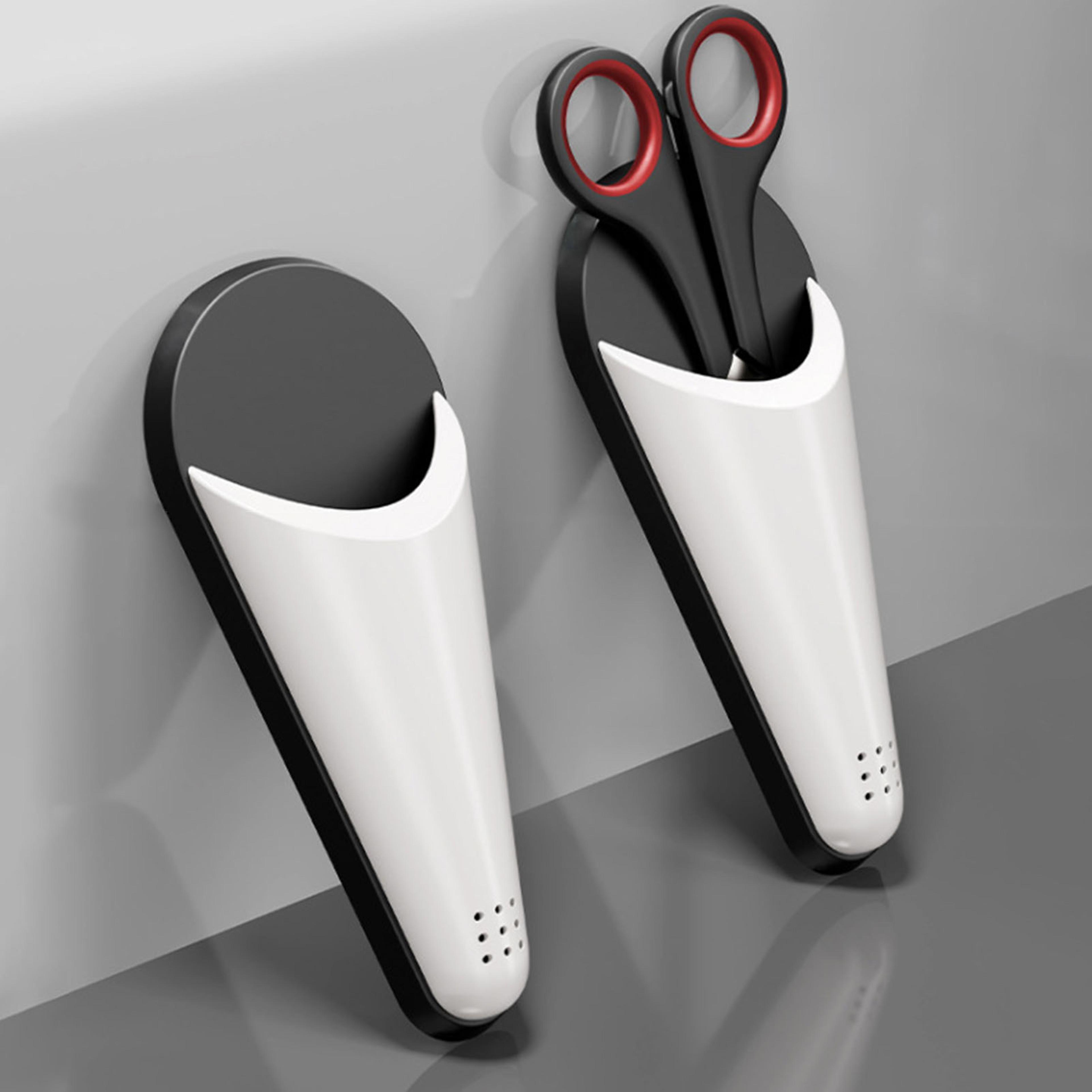 magnetic scissors holder refrigerator organizer with drain hole storage case