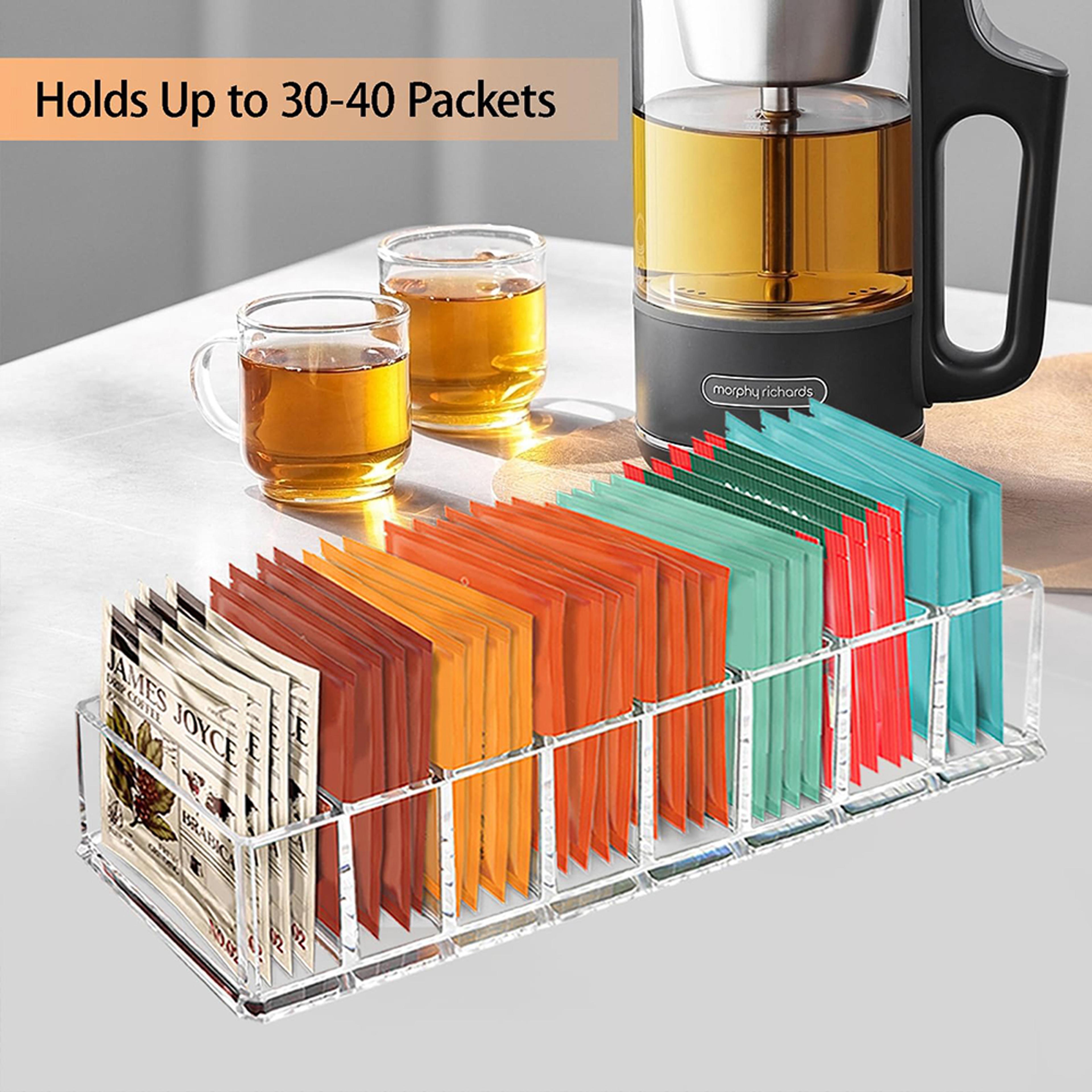 tea bag organizer kitchen storage box countertop drawer container
