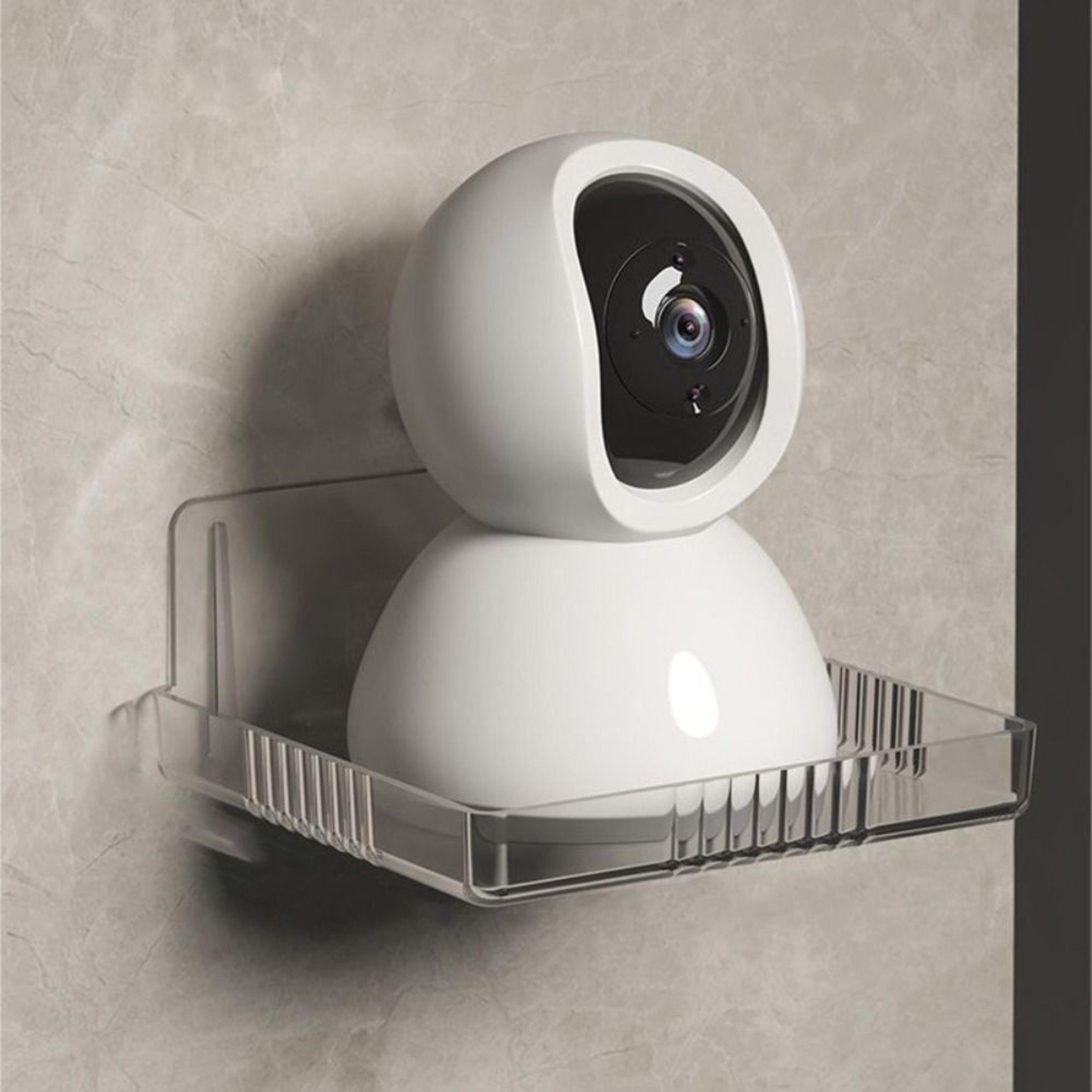 clear acrylic wall shelf cctv camera holder floating storage rack