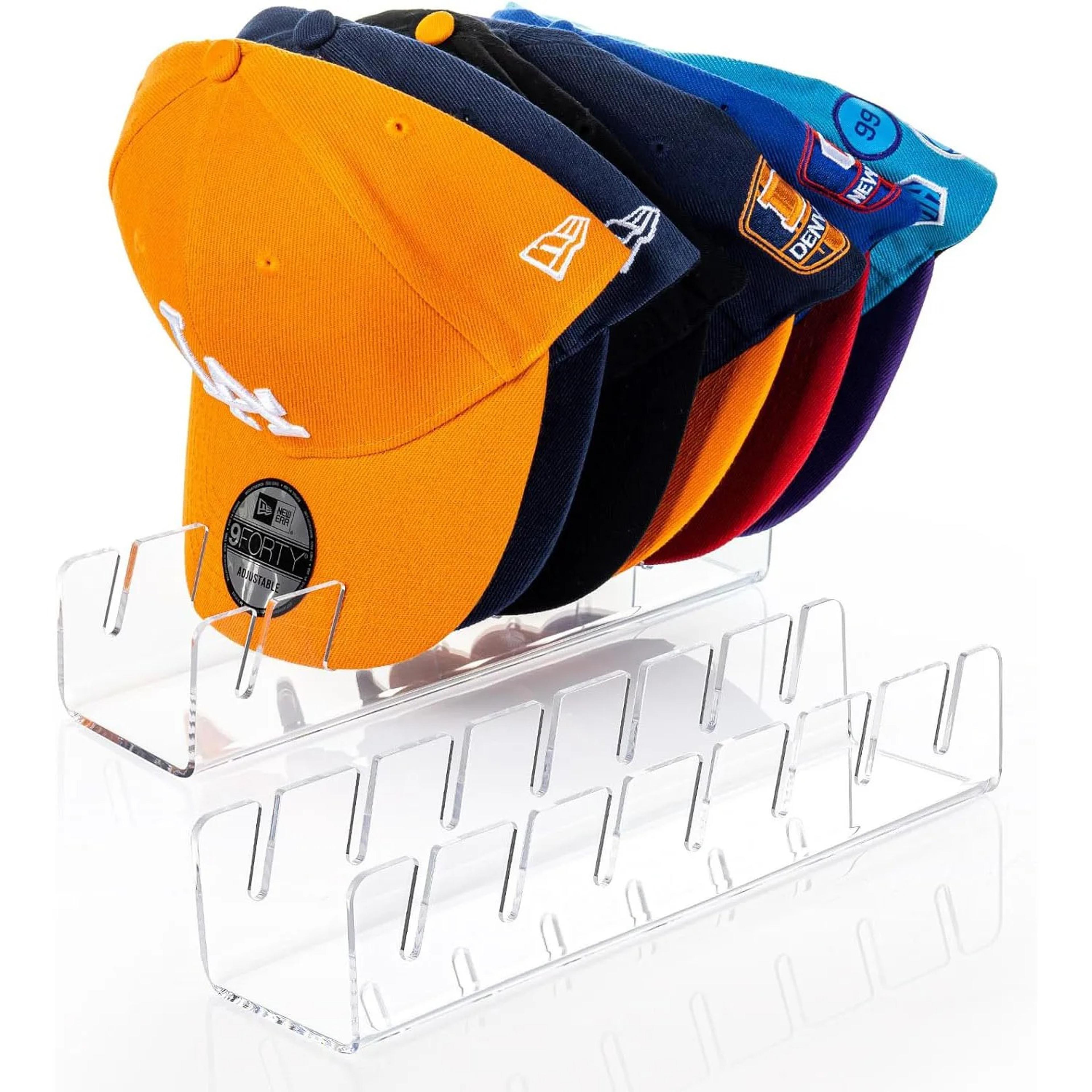 clear acrylic hat display rack baseball cap organizer for closet storage