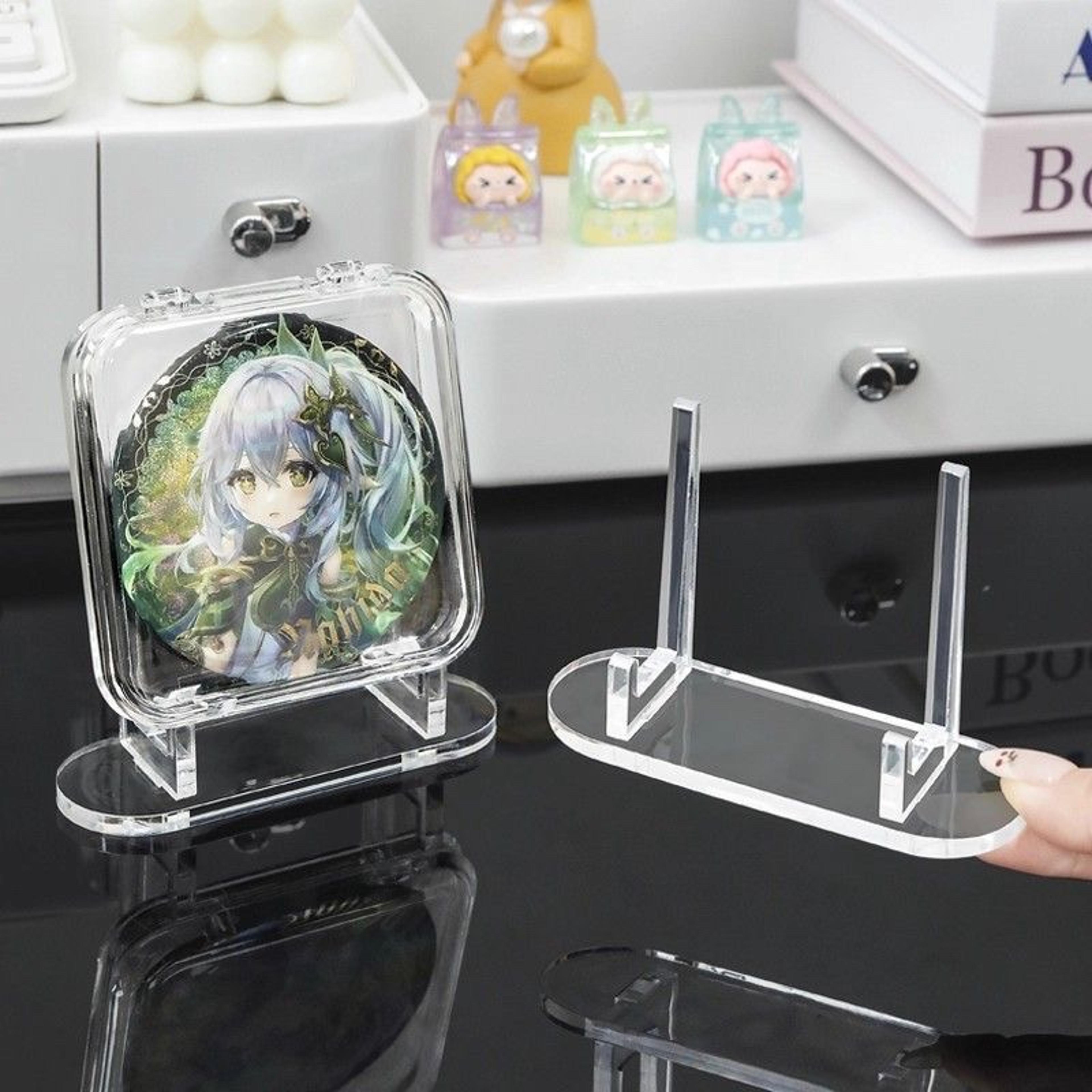 multi purpose transparent acrylic display stand card holder for desk organization