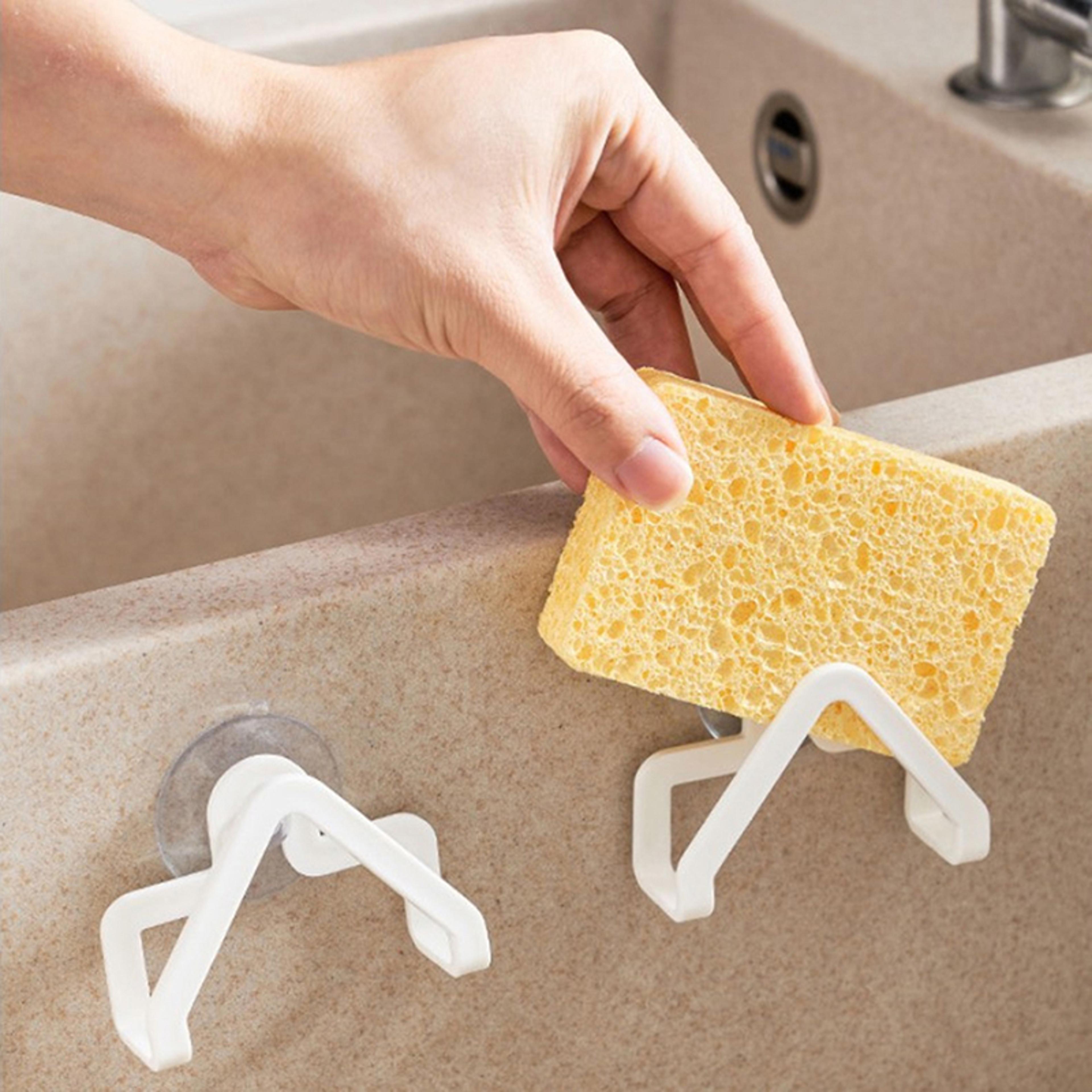 multifunctional suction cup sink organizer kitchen sponge holder and drain rack
