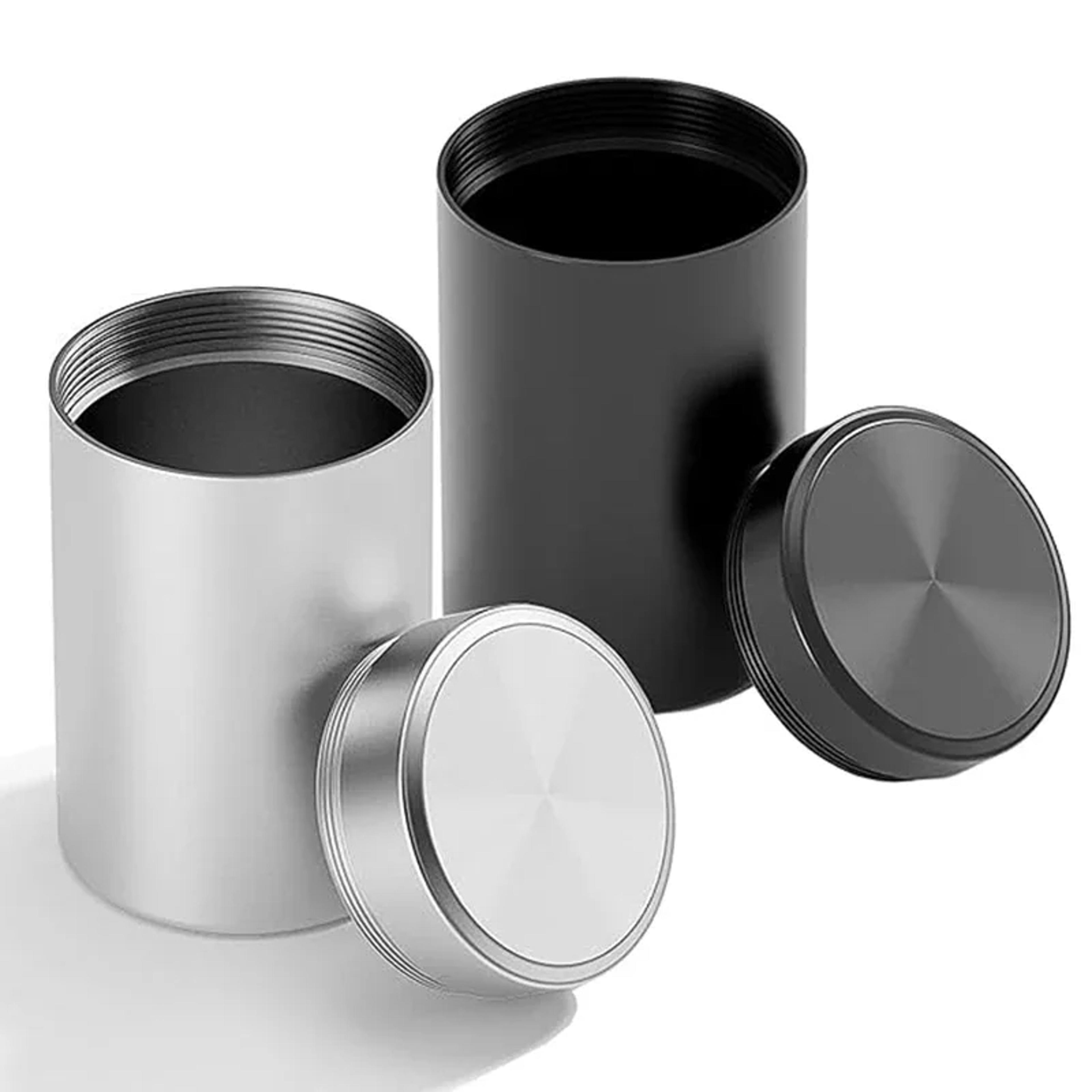 airtight storage container aluminum alloy smell proof jar for herbs tea and small items