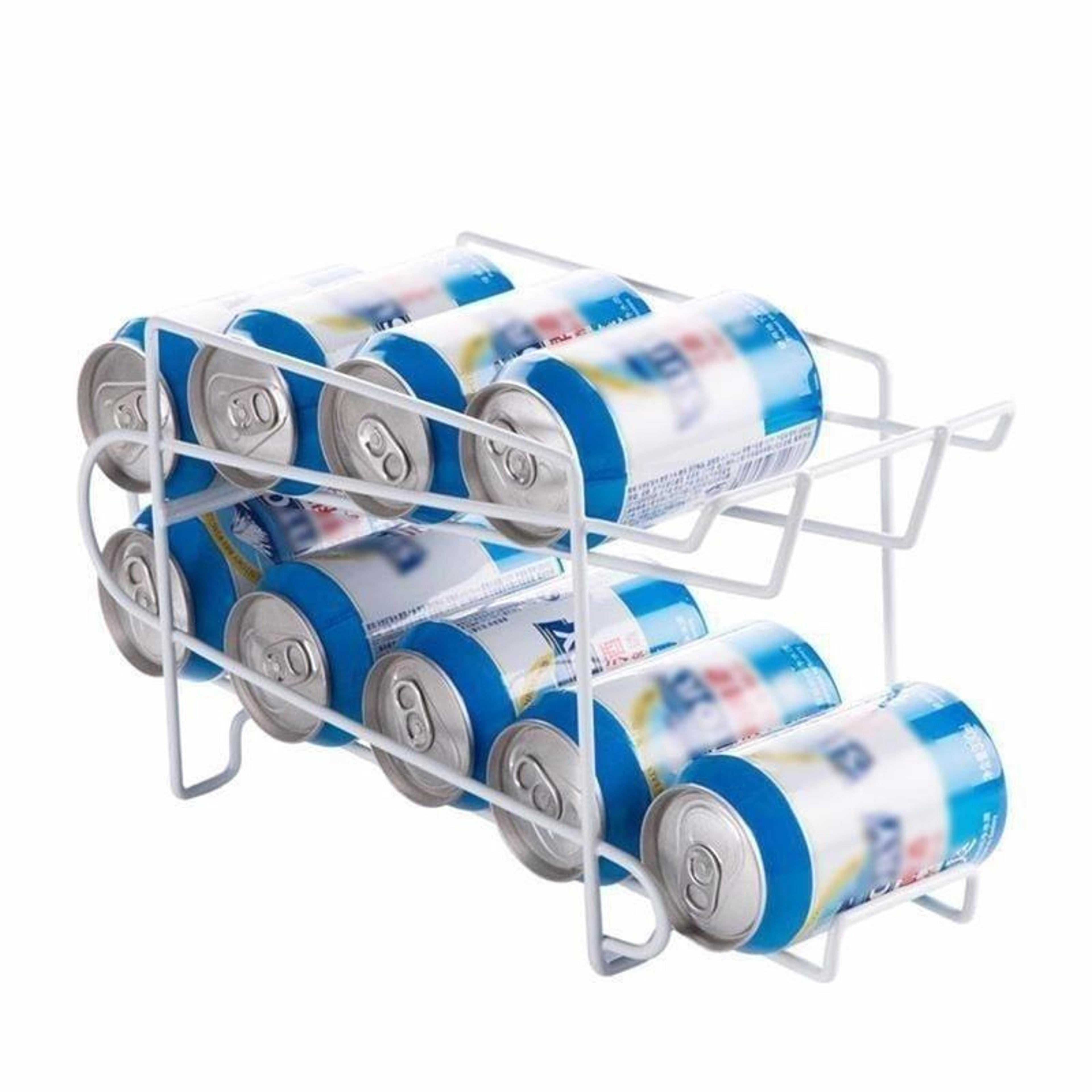double layer soda can organizer drink storage rack for kitchen countertop
