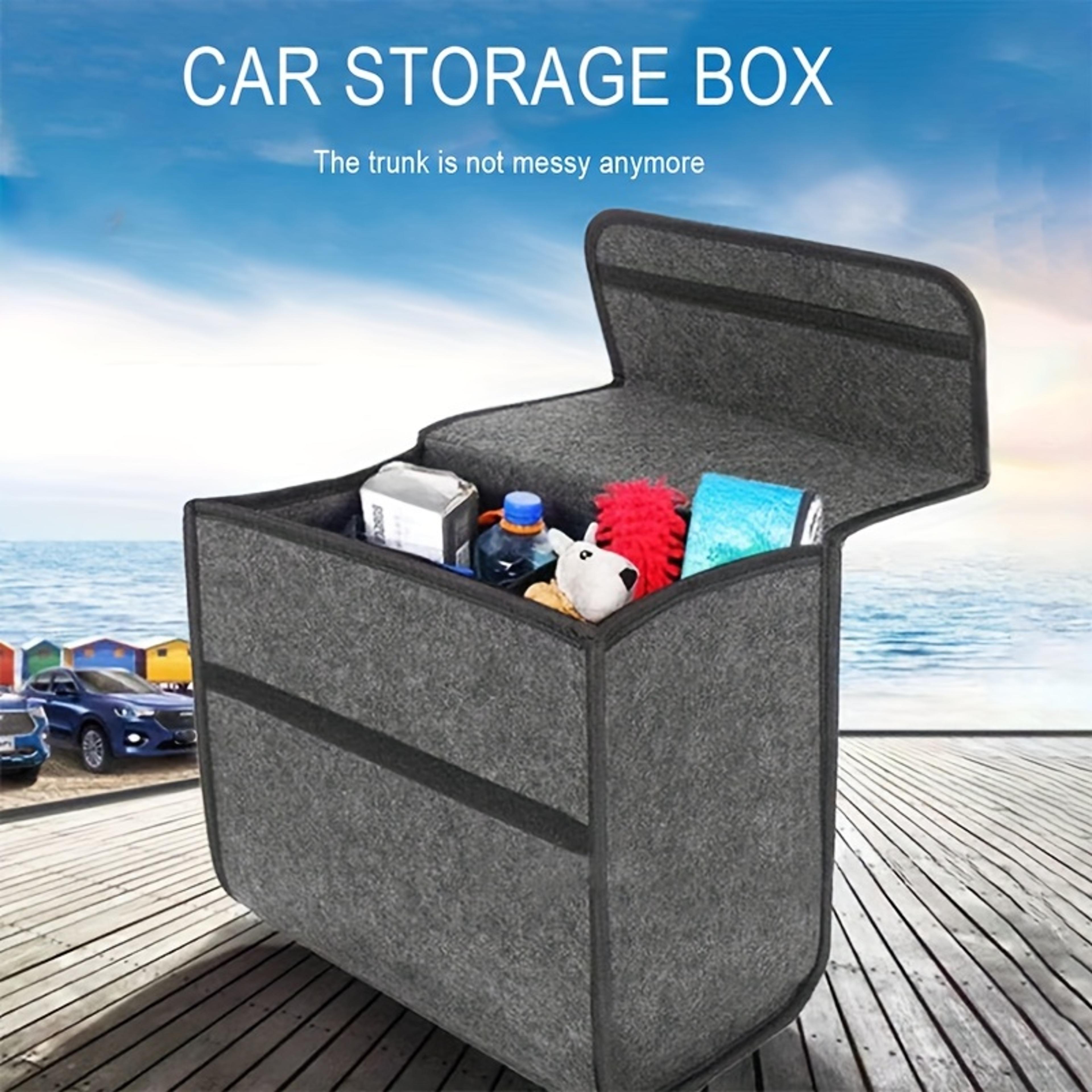 foldable car trunk organizer felt storage box portable vehicle storage bag