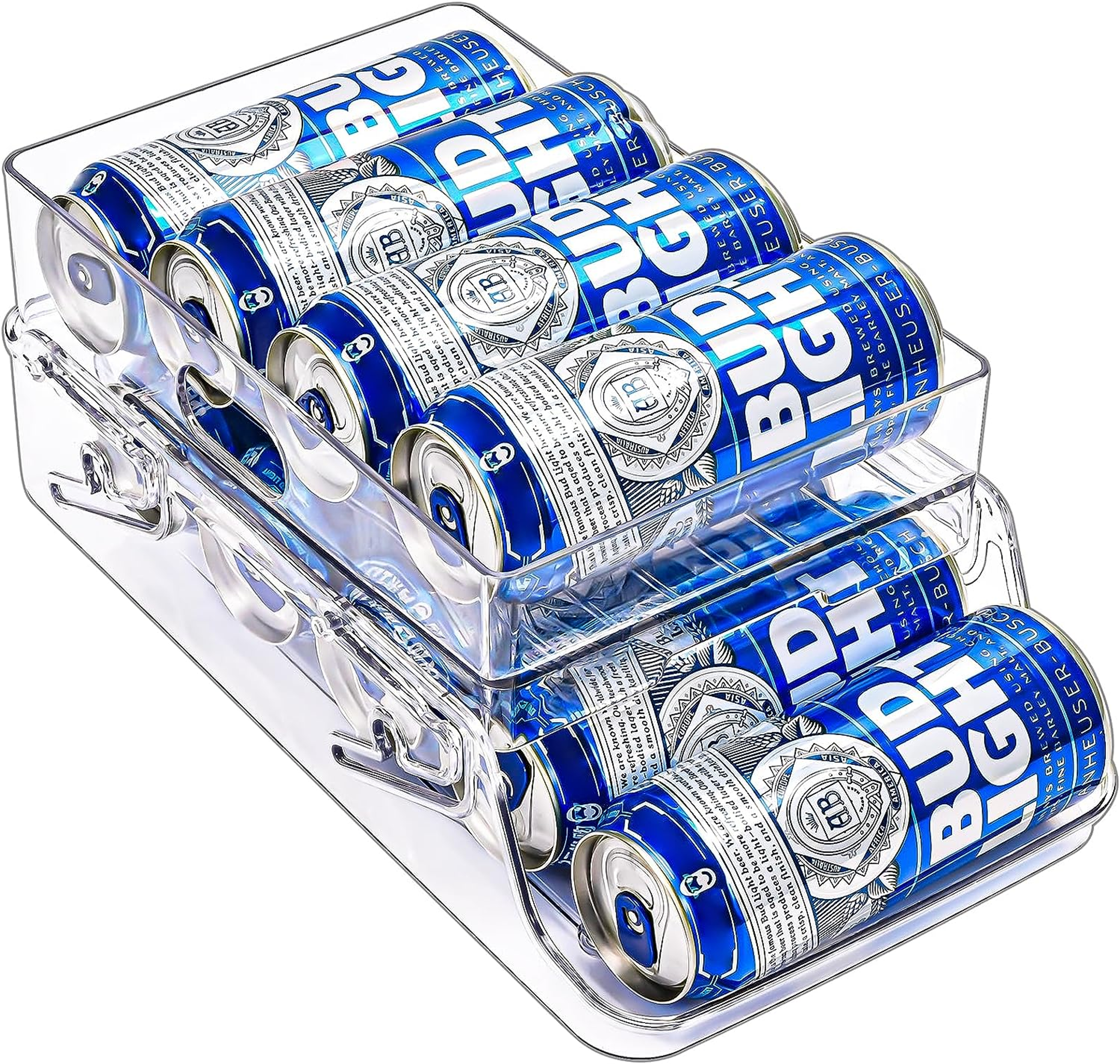 refrigerator can dispenser rolling soda can organizer beverage storage holder
