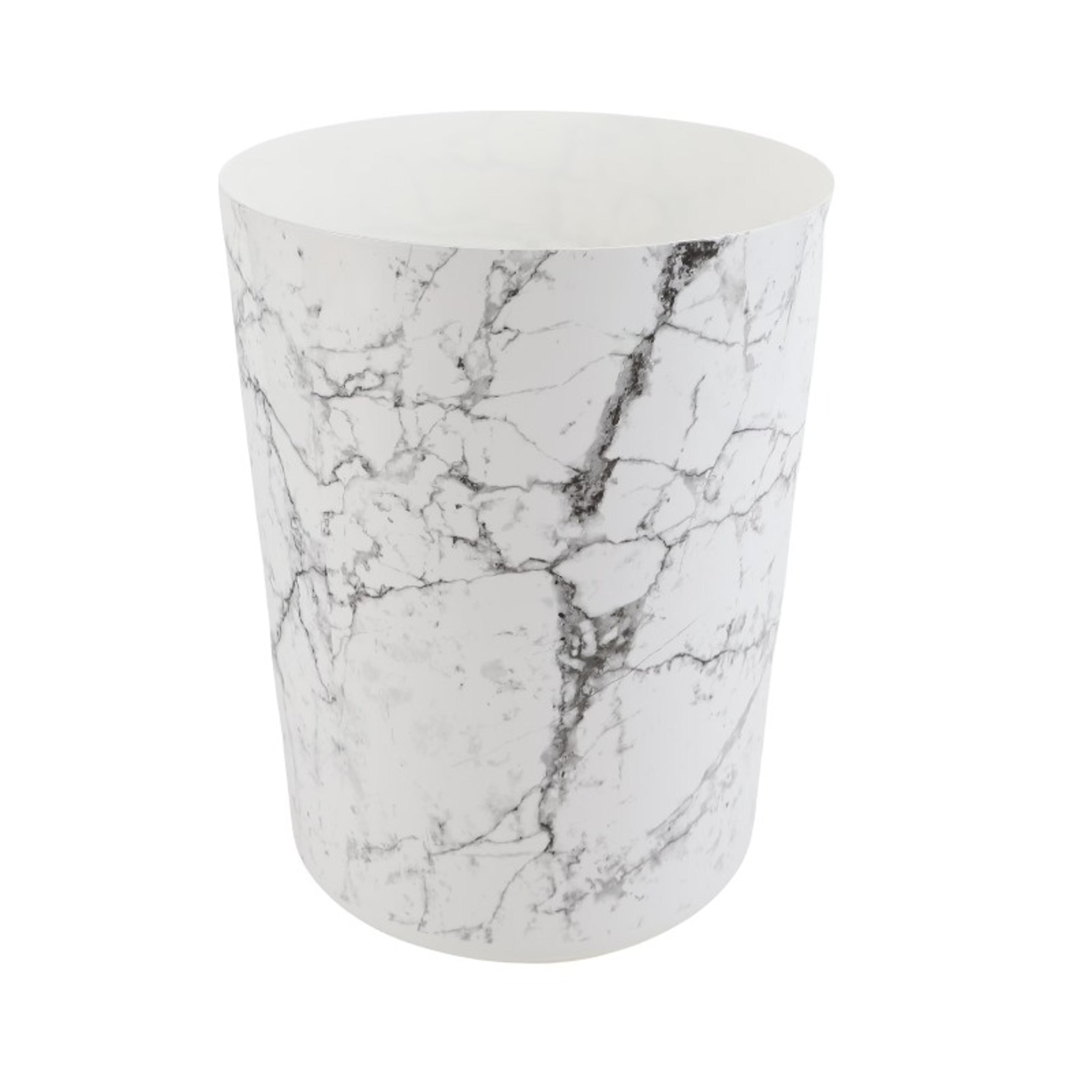 marble gallon bathroom trash can small plastic wastebasket for bedroom and office
