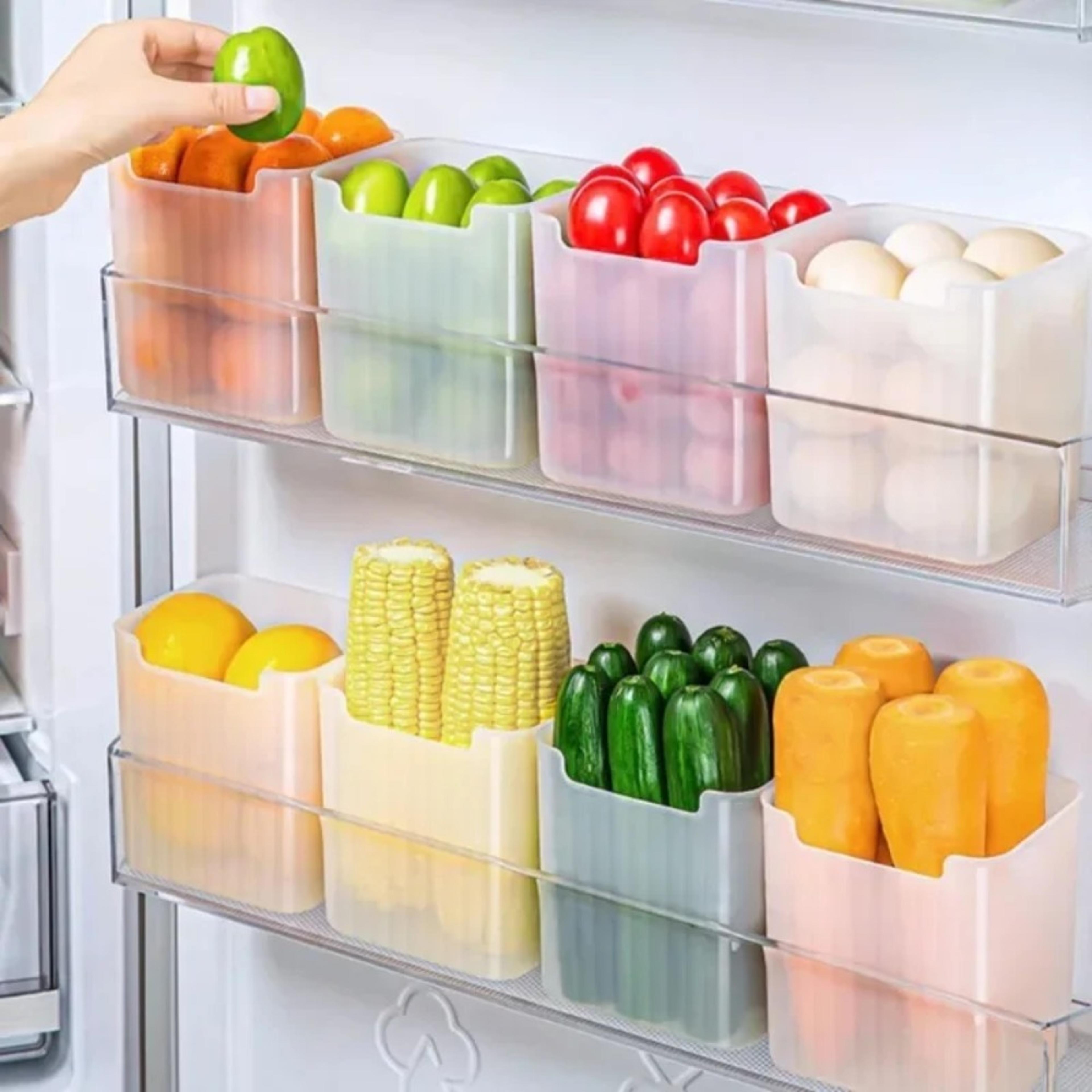 clear fridge organizer bins bpa free space saving refrigerator storage boxes