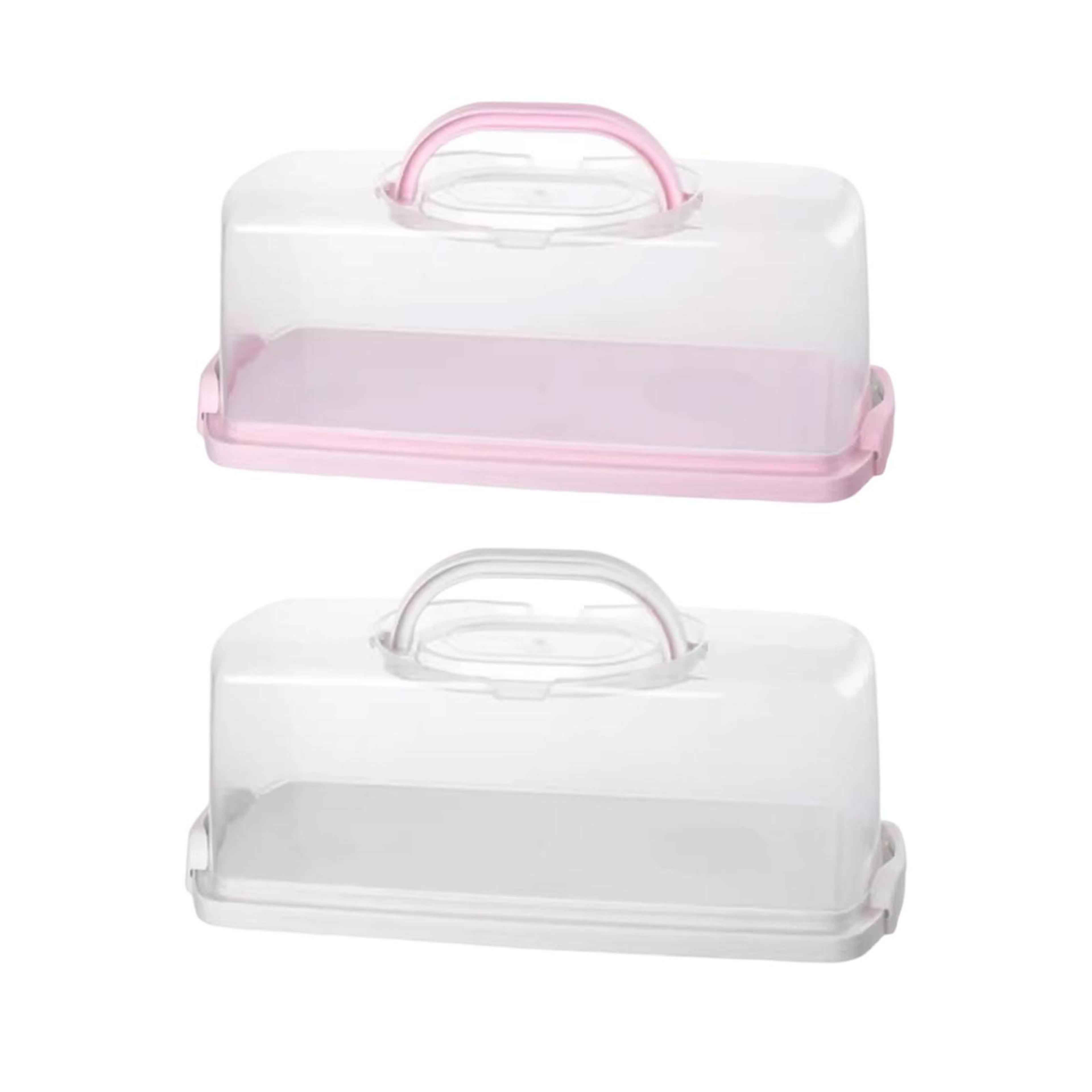 portable loaf cake storage container with clear lid reusable bread keeper and cake carrier