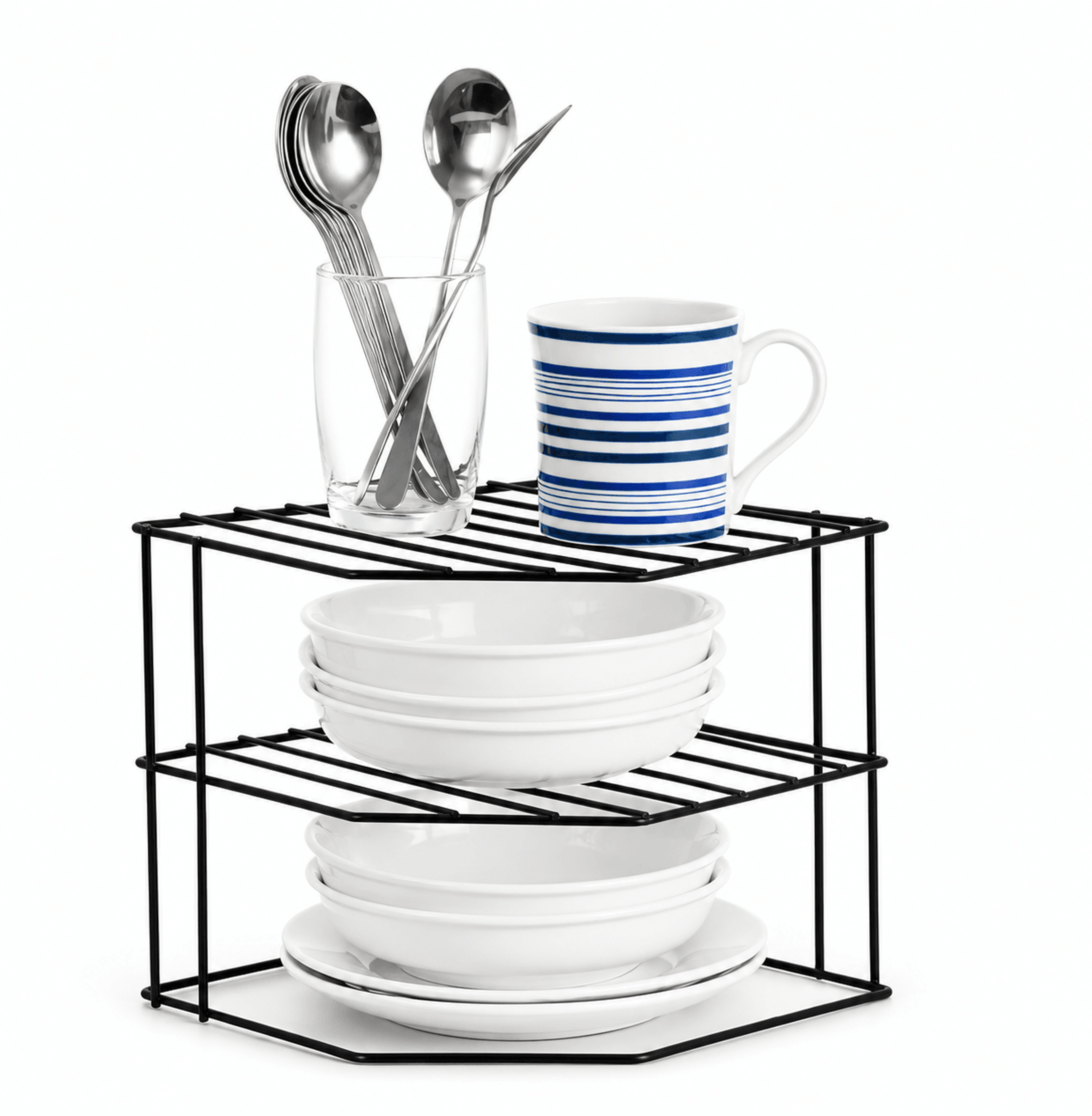 corner shelf kitchen countertop organizer and spice rack