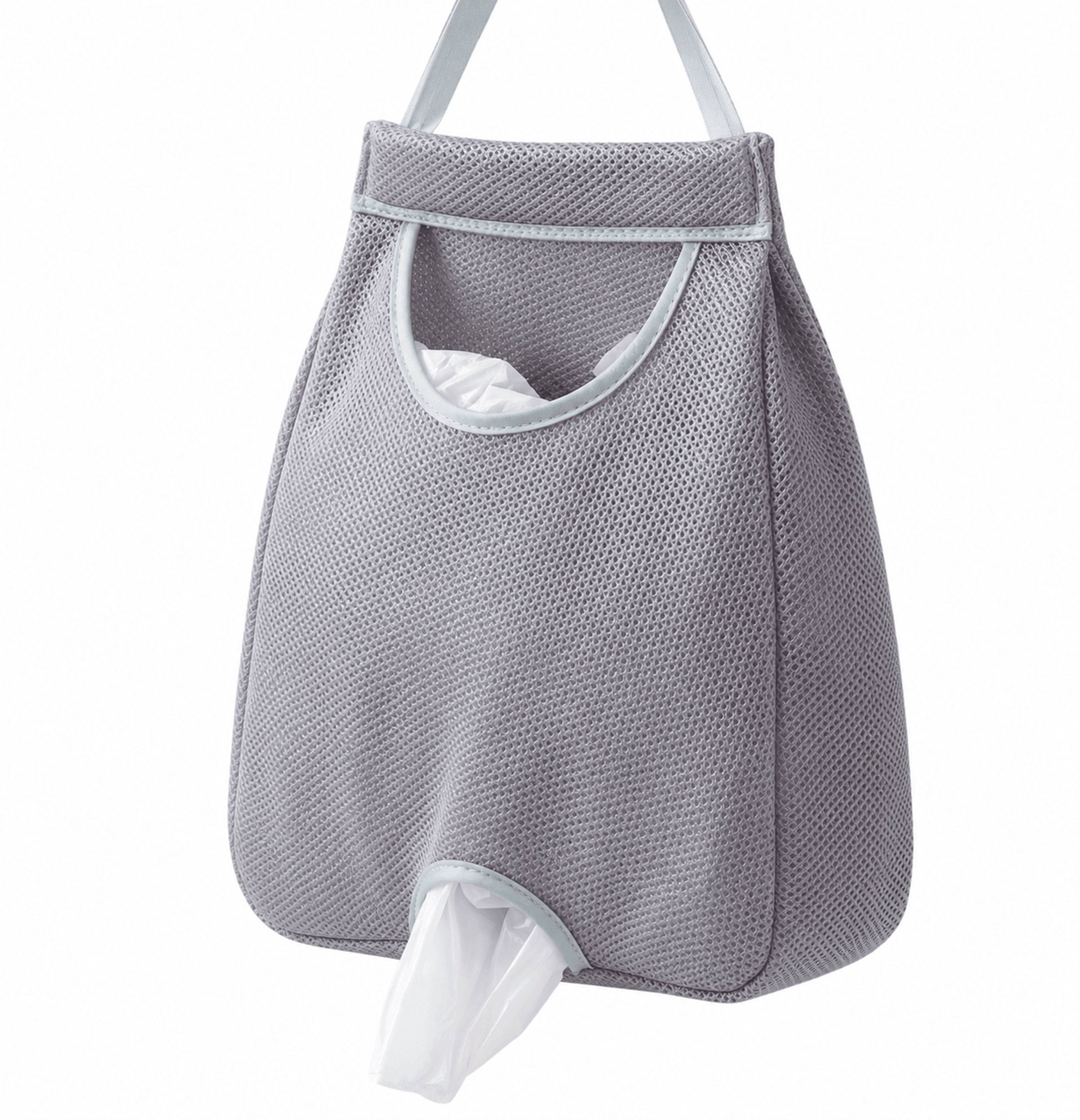 space saving wall mounted plastic bag holder and mesh bag dispenser