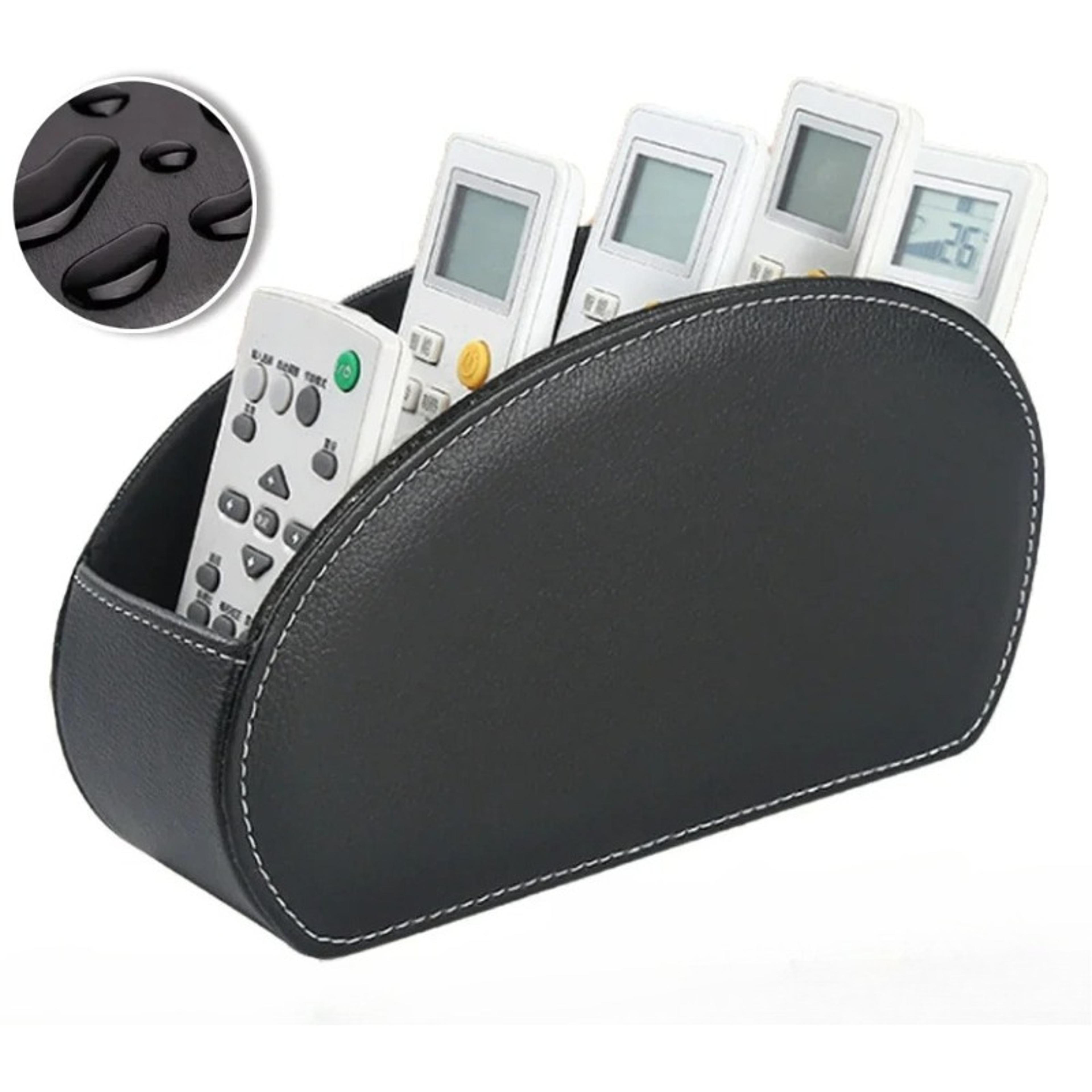 remote control holder and pu leather desk organizer for home and office