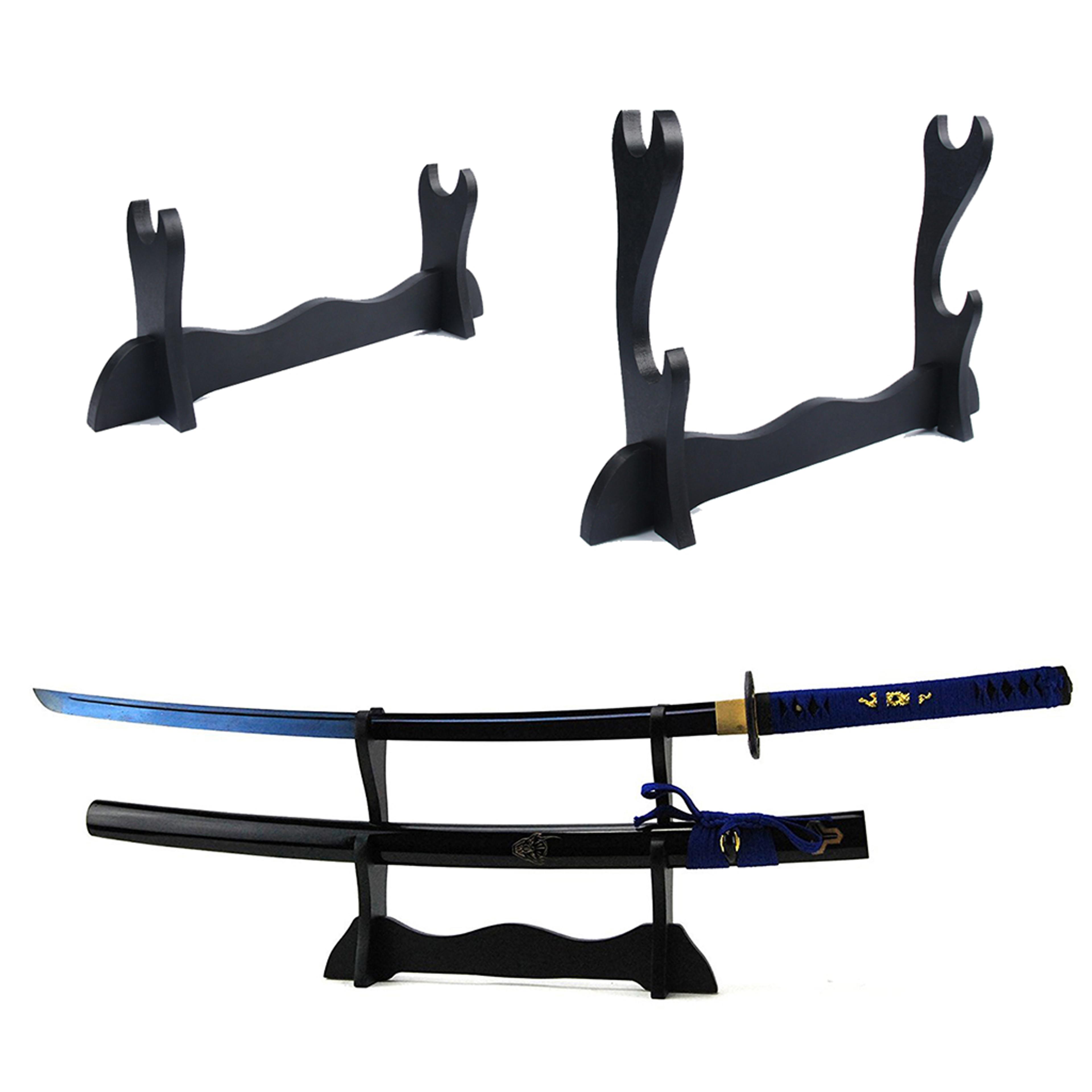 large wooden katana display stand holder for samurai sword collection