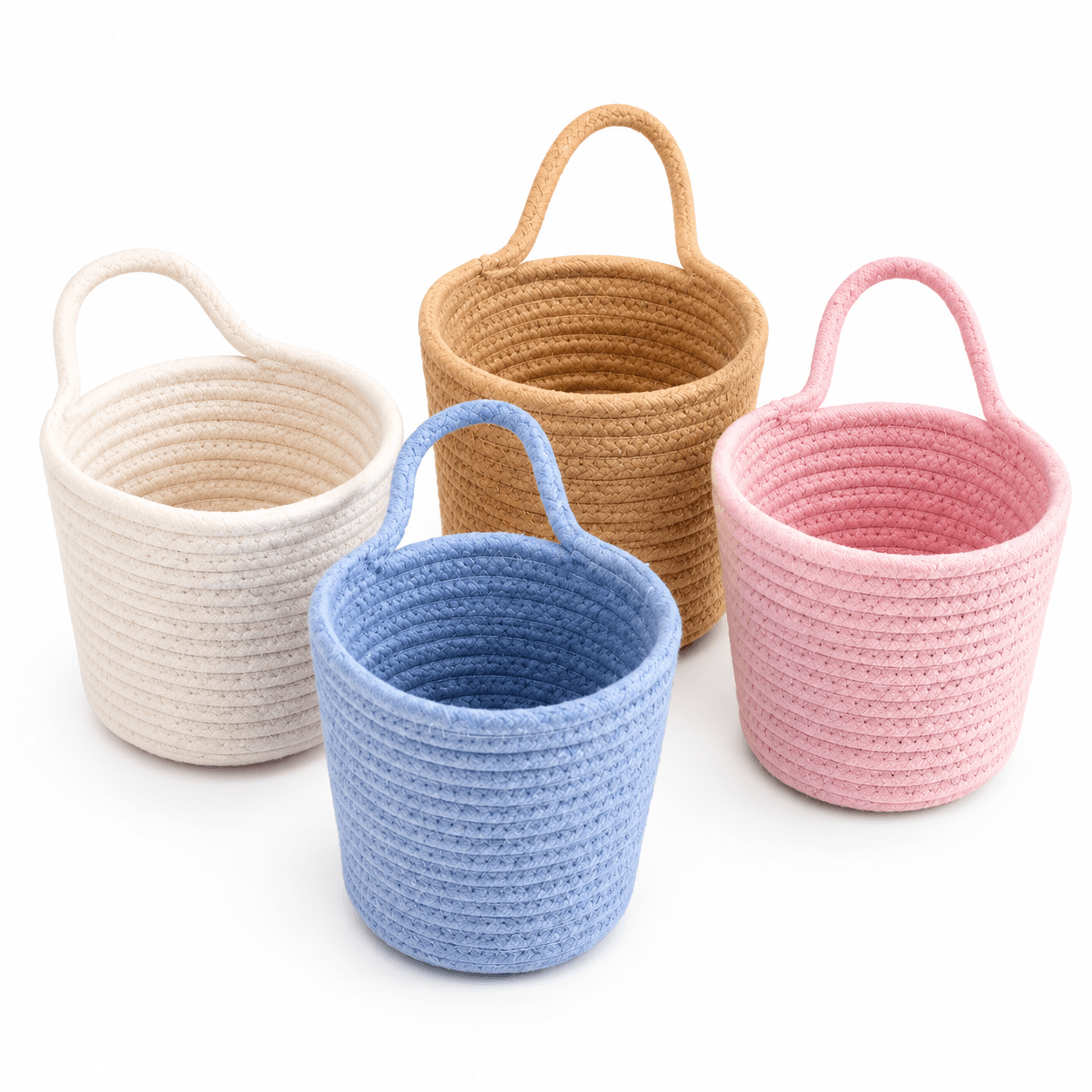 cotton rope storage basket woven organizer for toys laundry and desktop storage