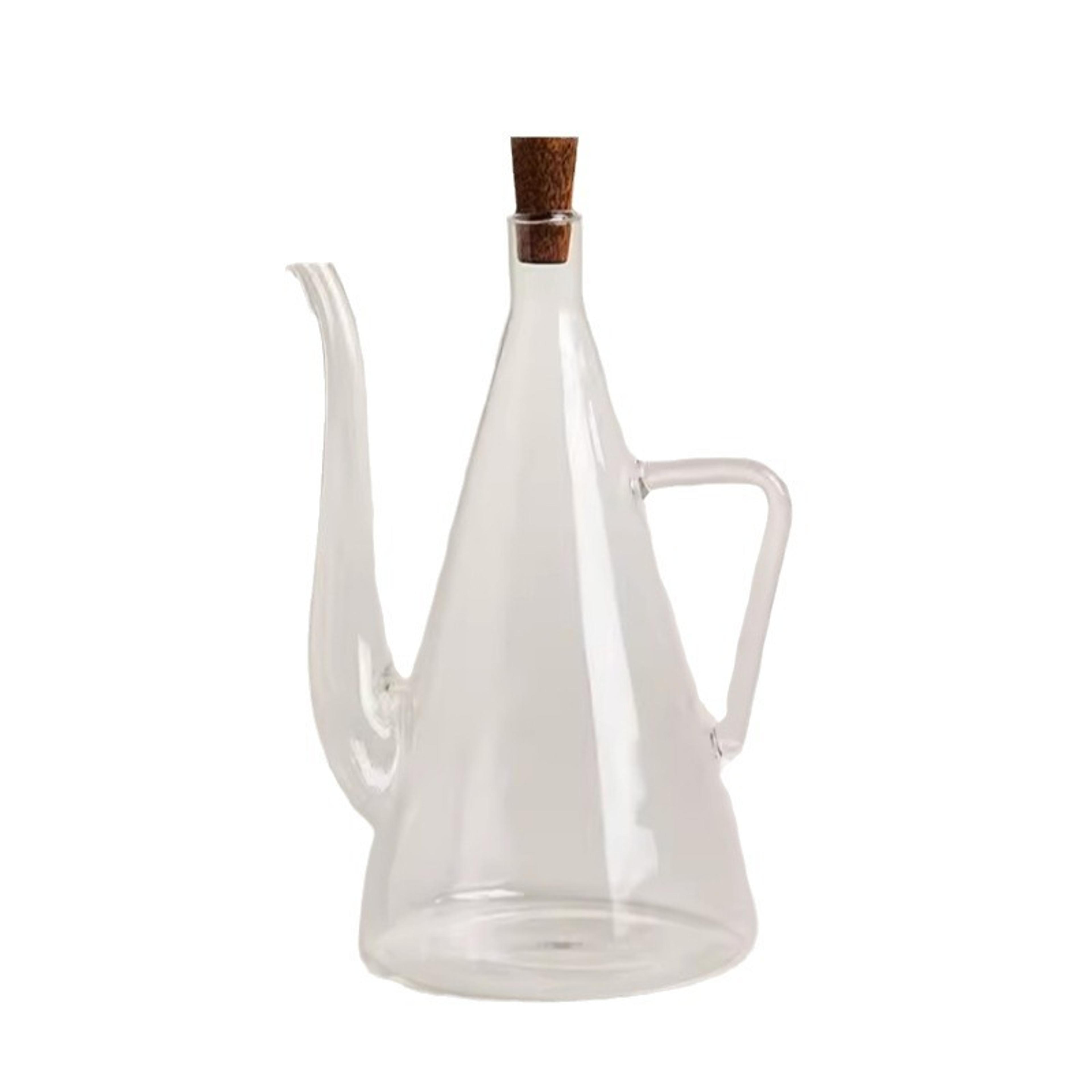 large capacity glass oil dispenser for kitchen cooking oil and soy sauce storage
