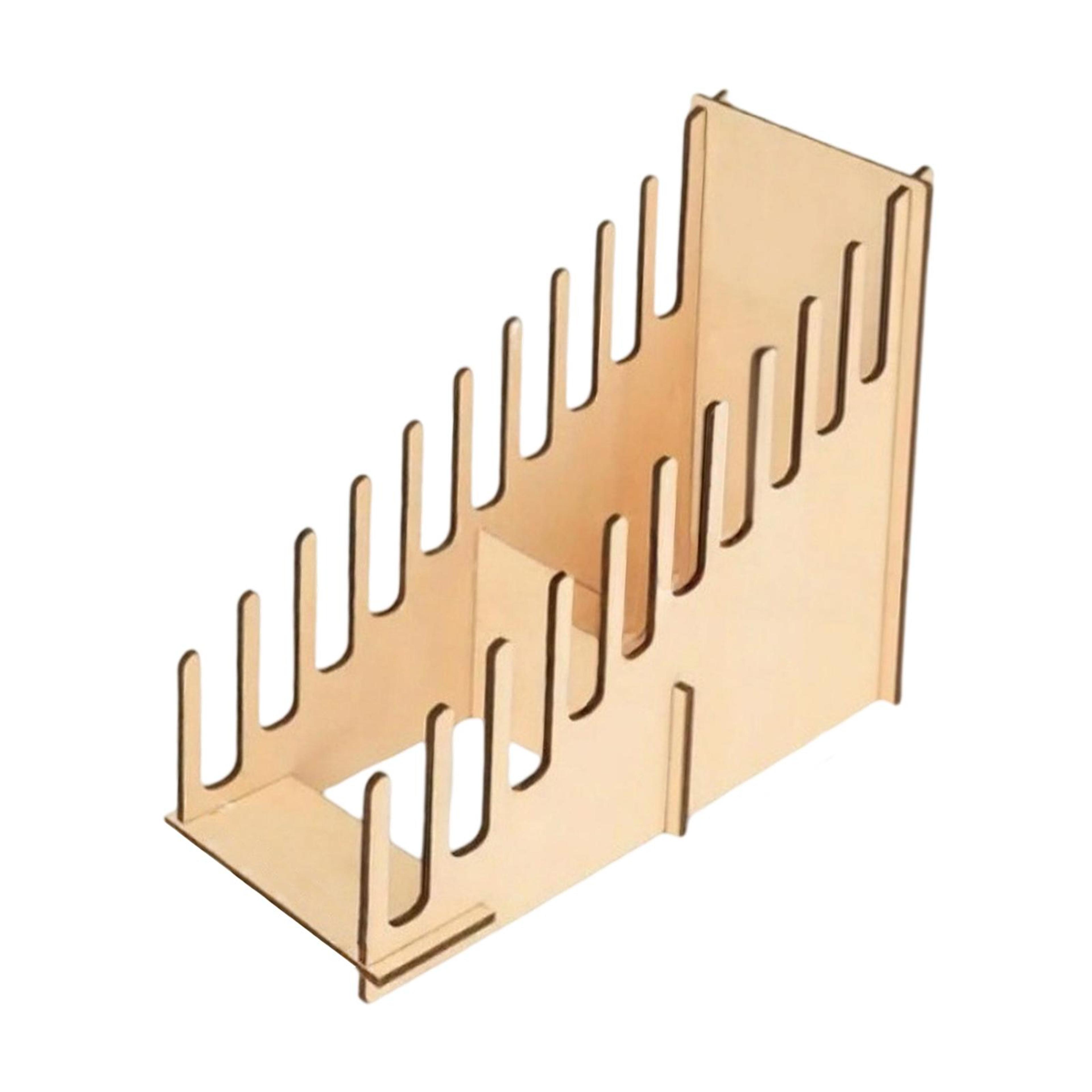 wooden greeting card display holder tabletop postcard organizer rack for retail stores and vendor booths