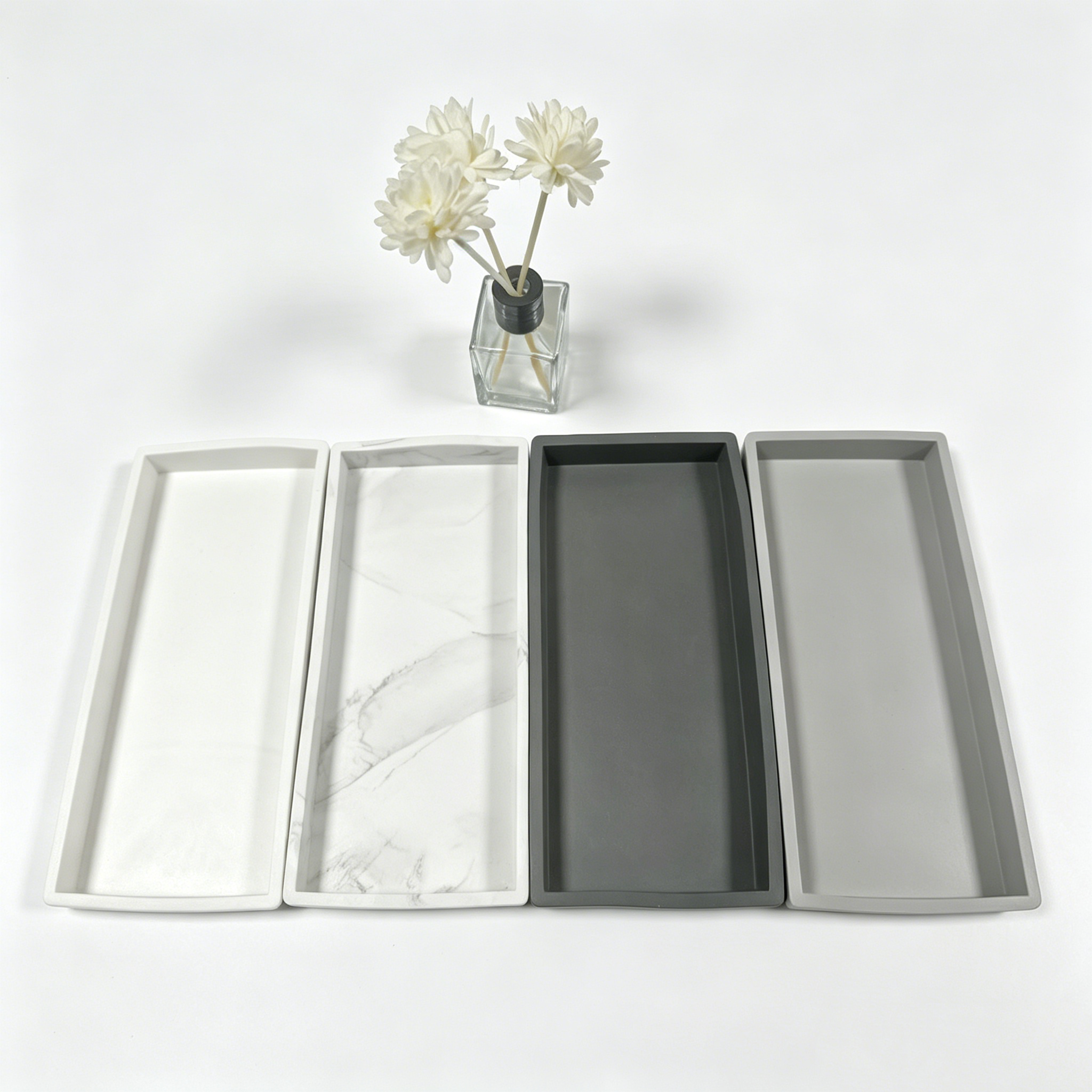 elegant bathroom countertop organizer vanity tray for shampoo soap jewelry and essentials