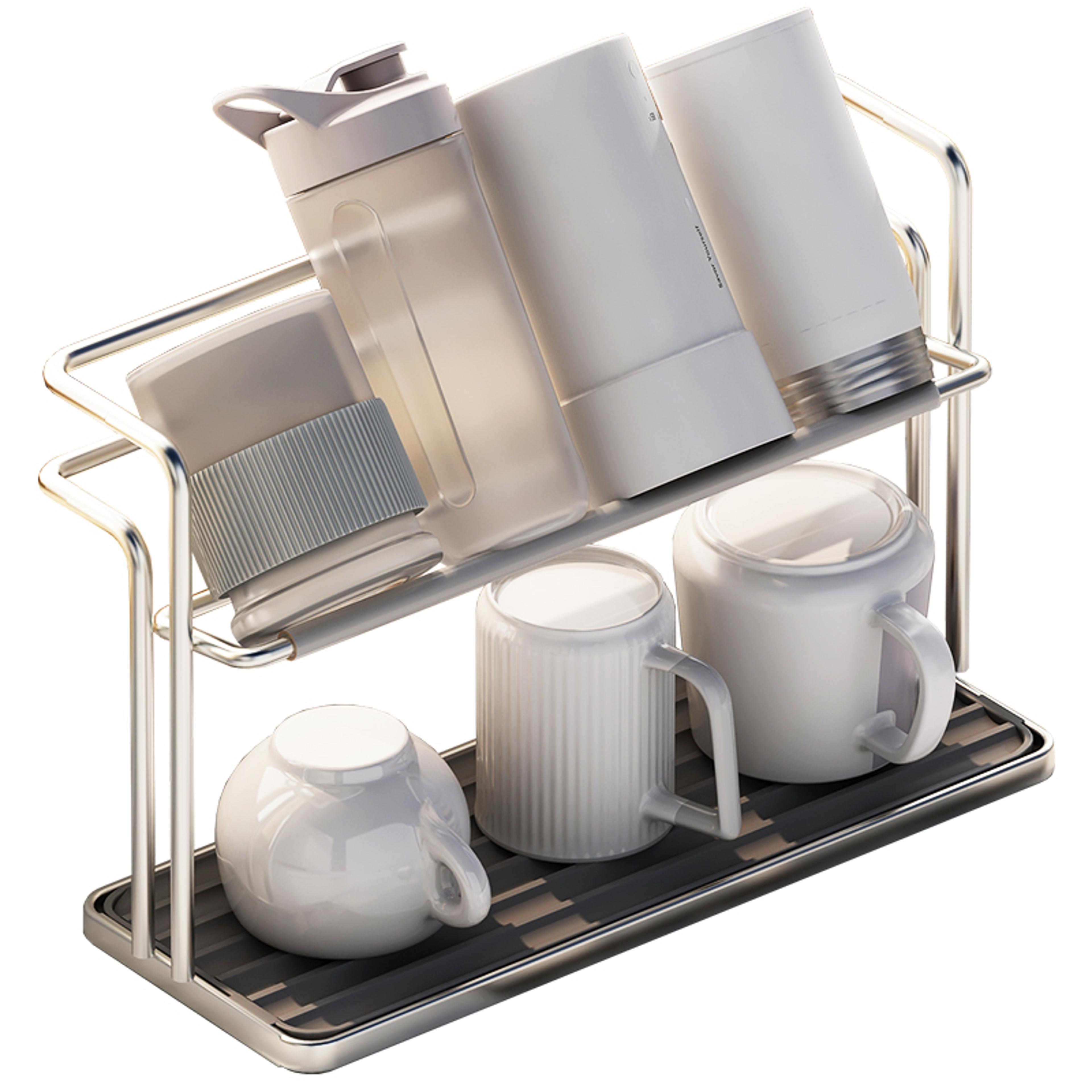 stainless steel cup rack hanging cup holder for kitchen countertop organizer