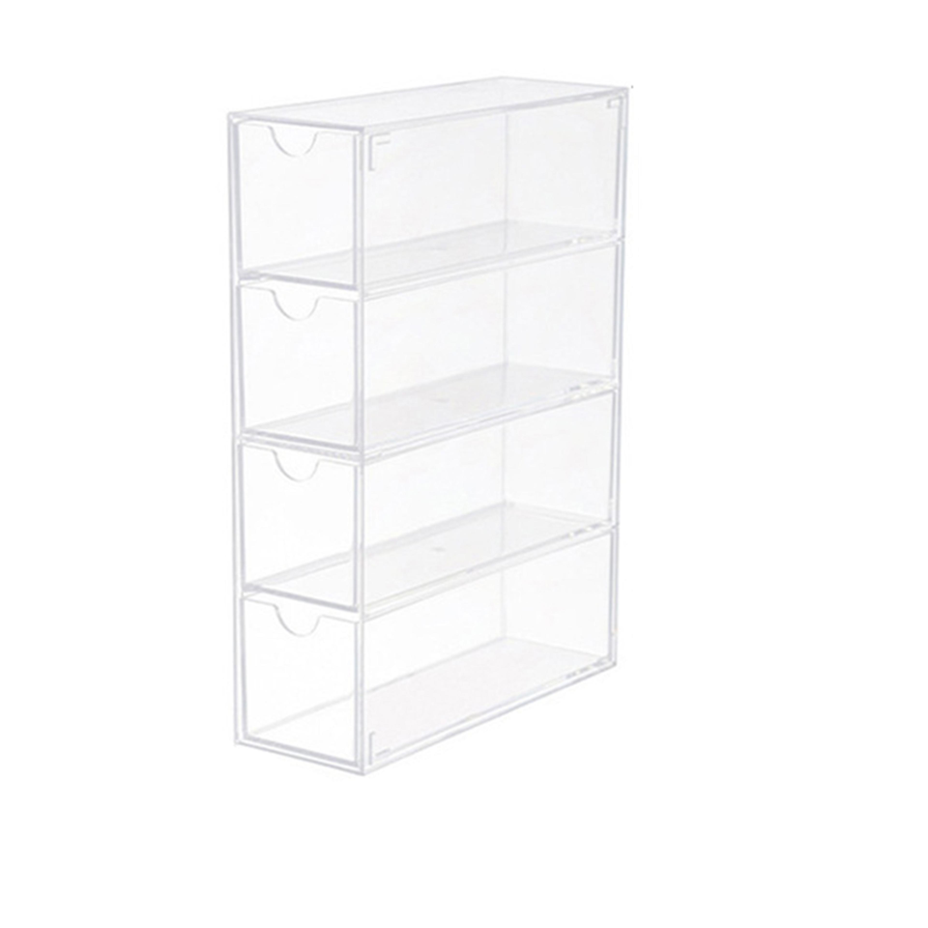 multi tier acrylic display cabinet sunglasses organizer with sliding drawers