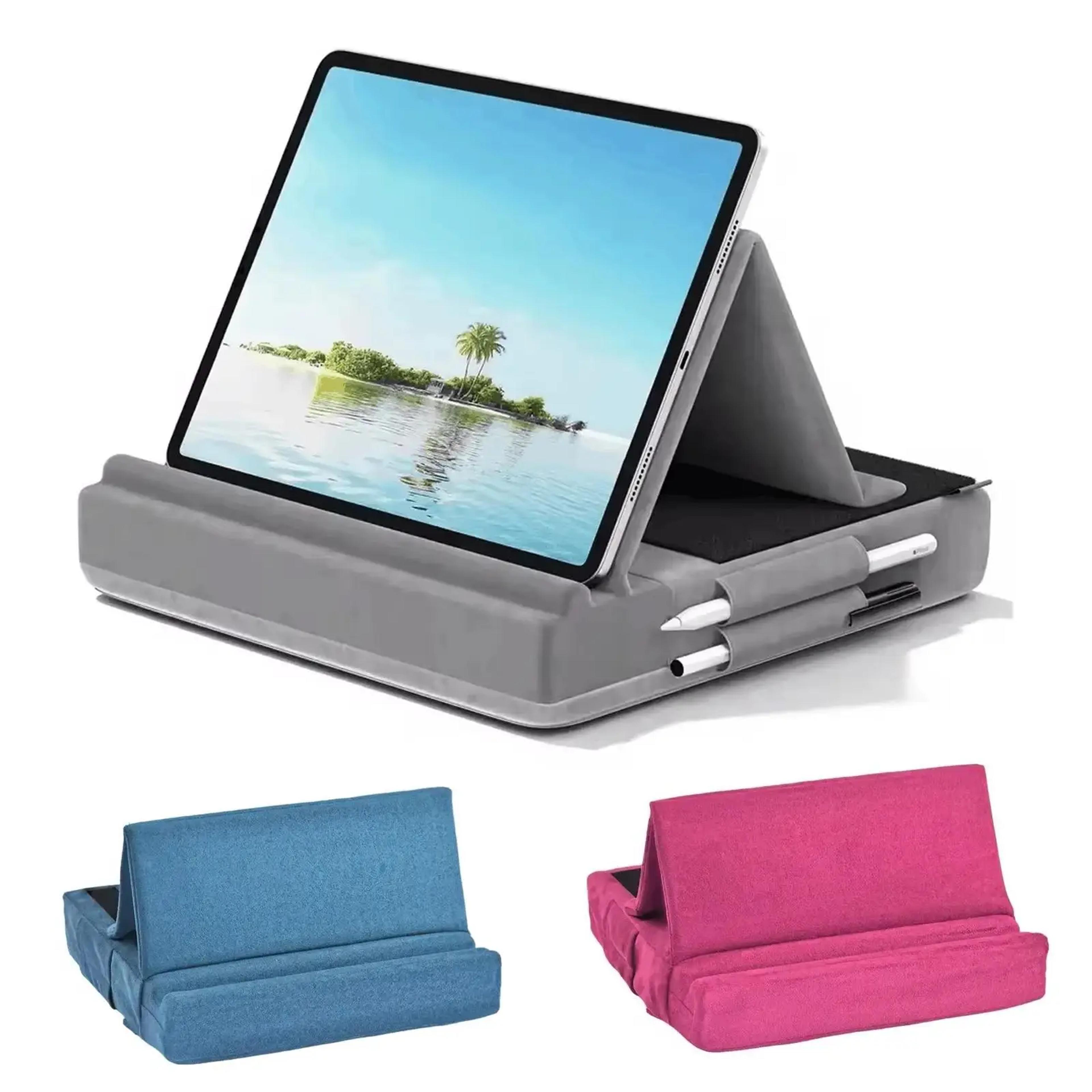 tablet pillow stand foldable ipad holder adjustable bed and desk stand with storage