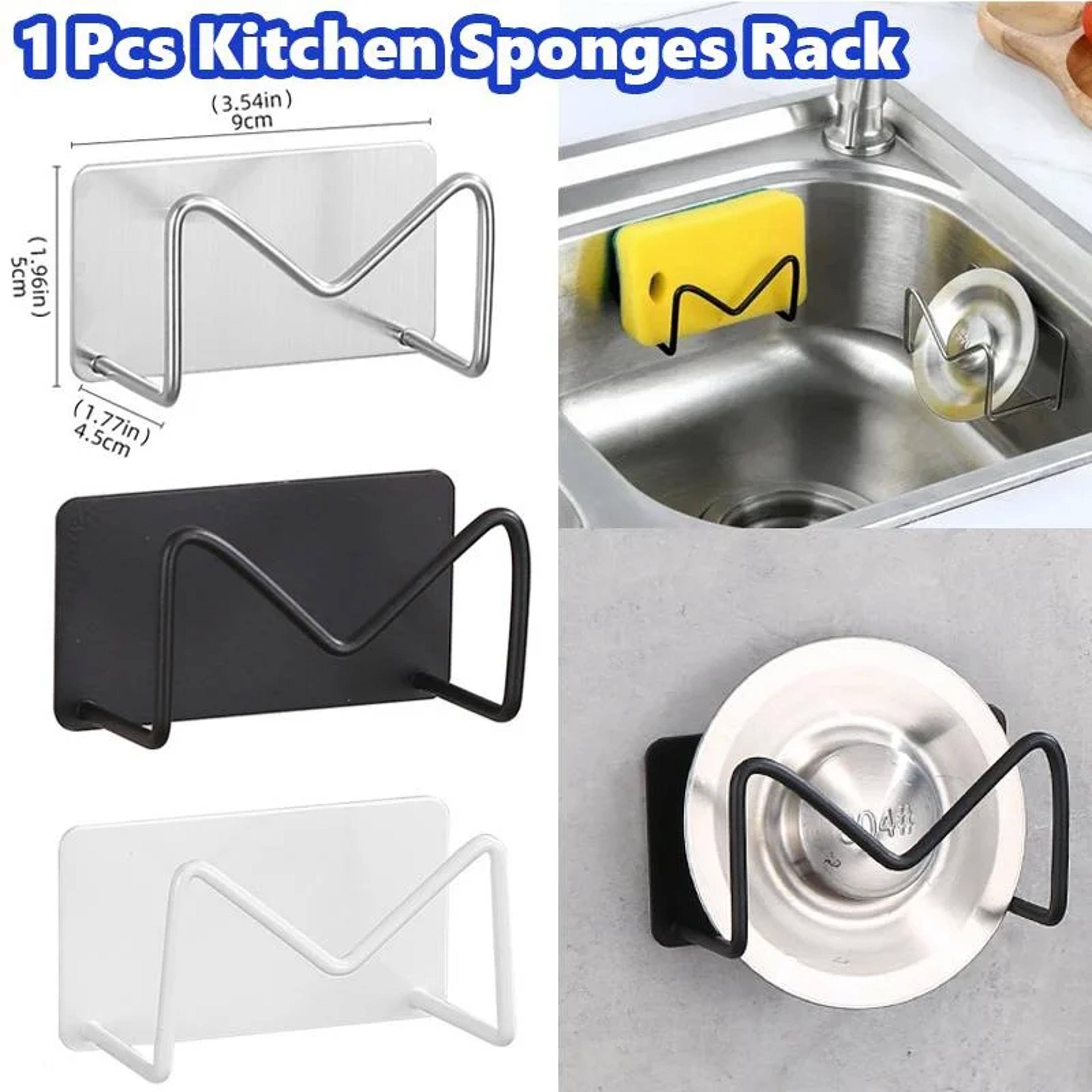 stainless steel sink sponge holder kitchen sink organizer self adhesive drain rack