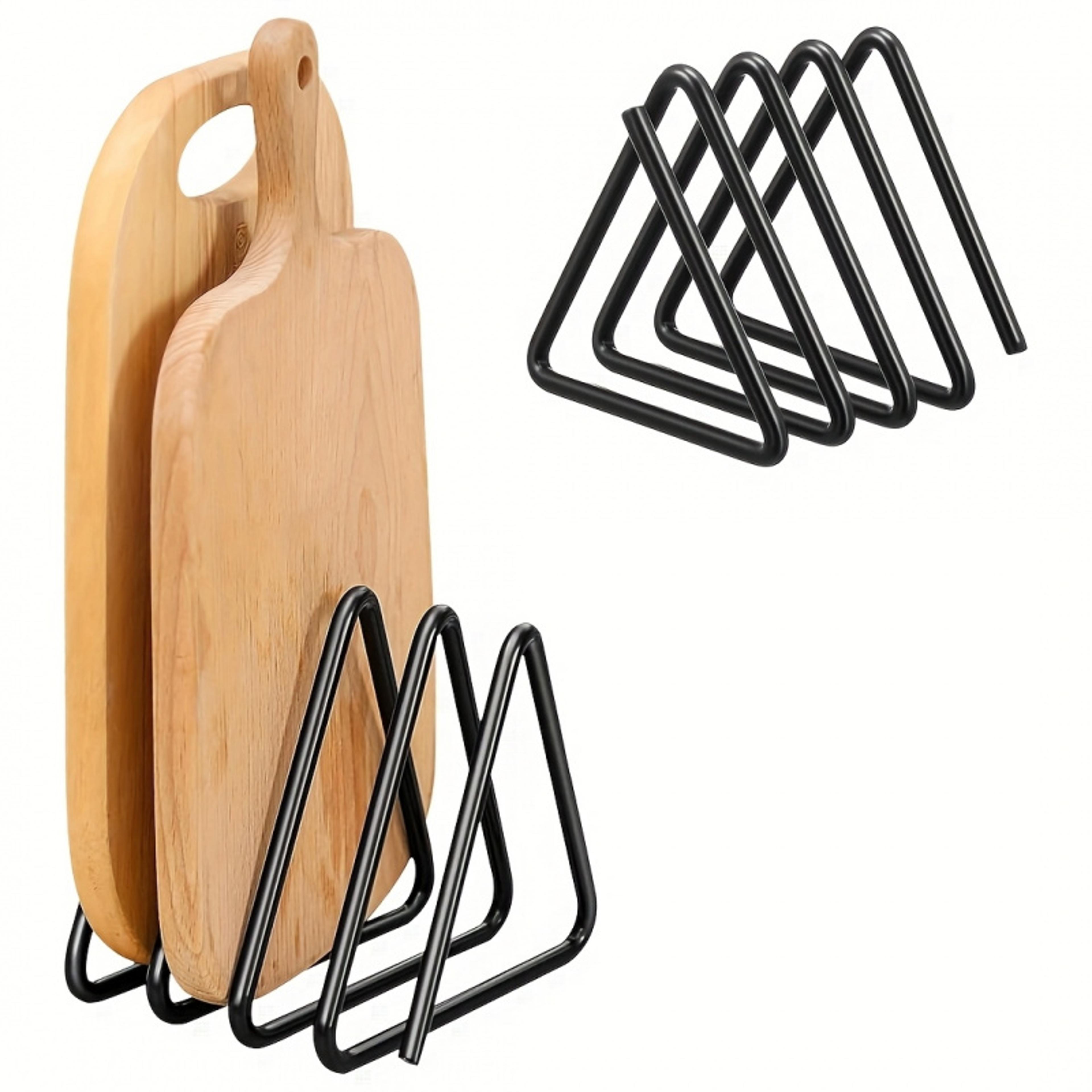 metal cutting board holder rack space saving kitchen organizer