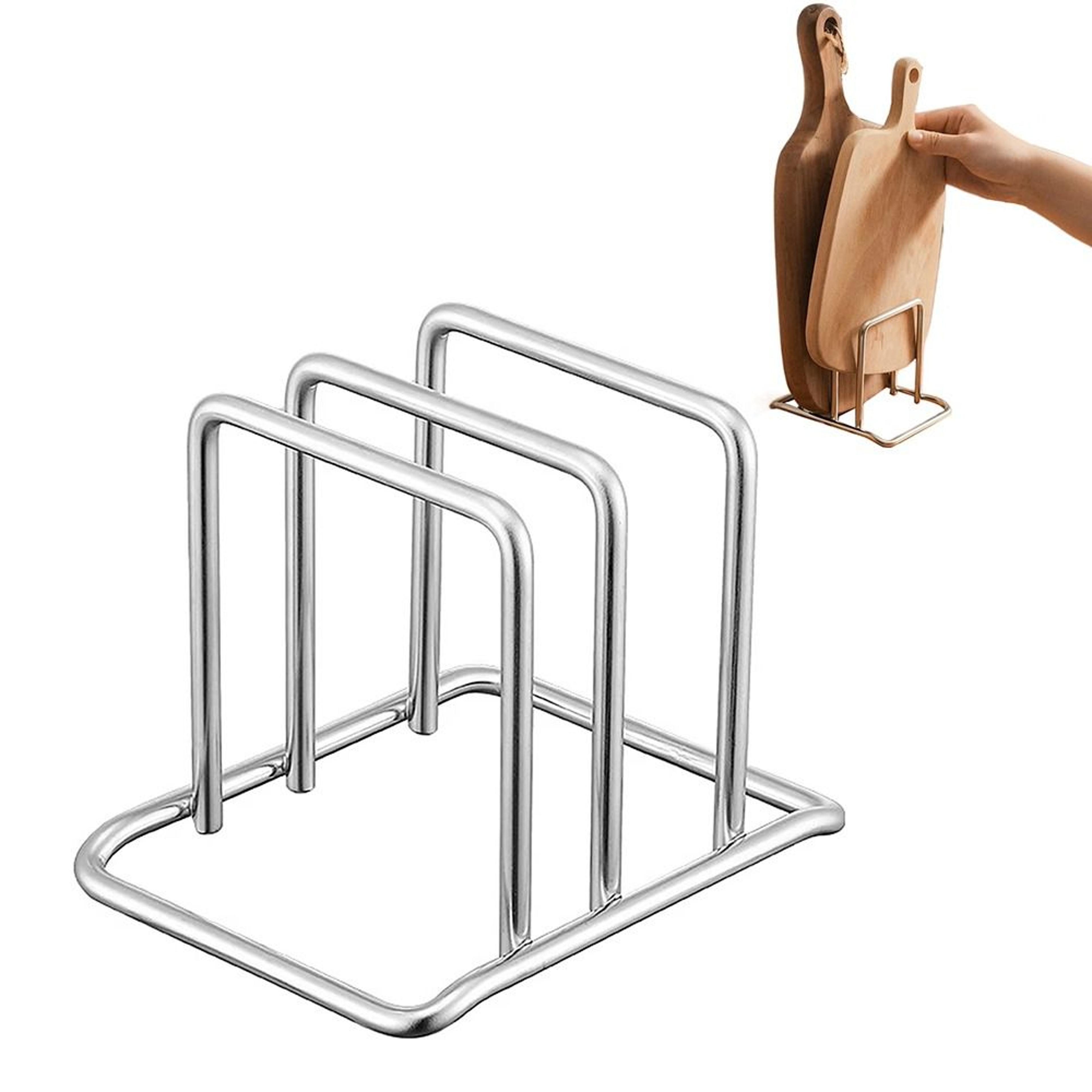 stainless steel cutting board holder space saving kitchen organizer