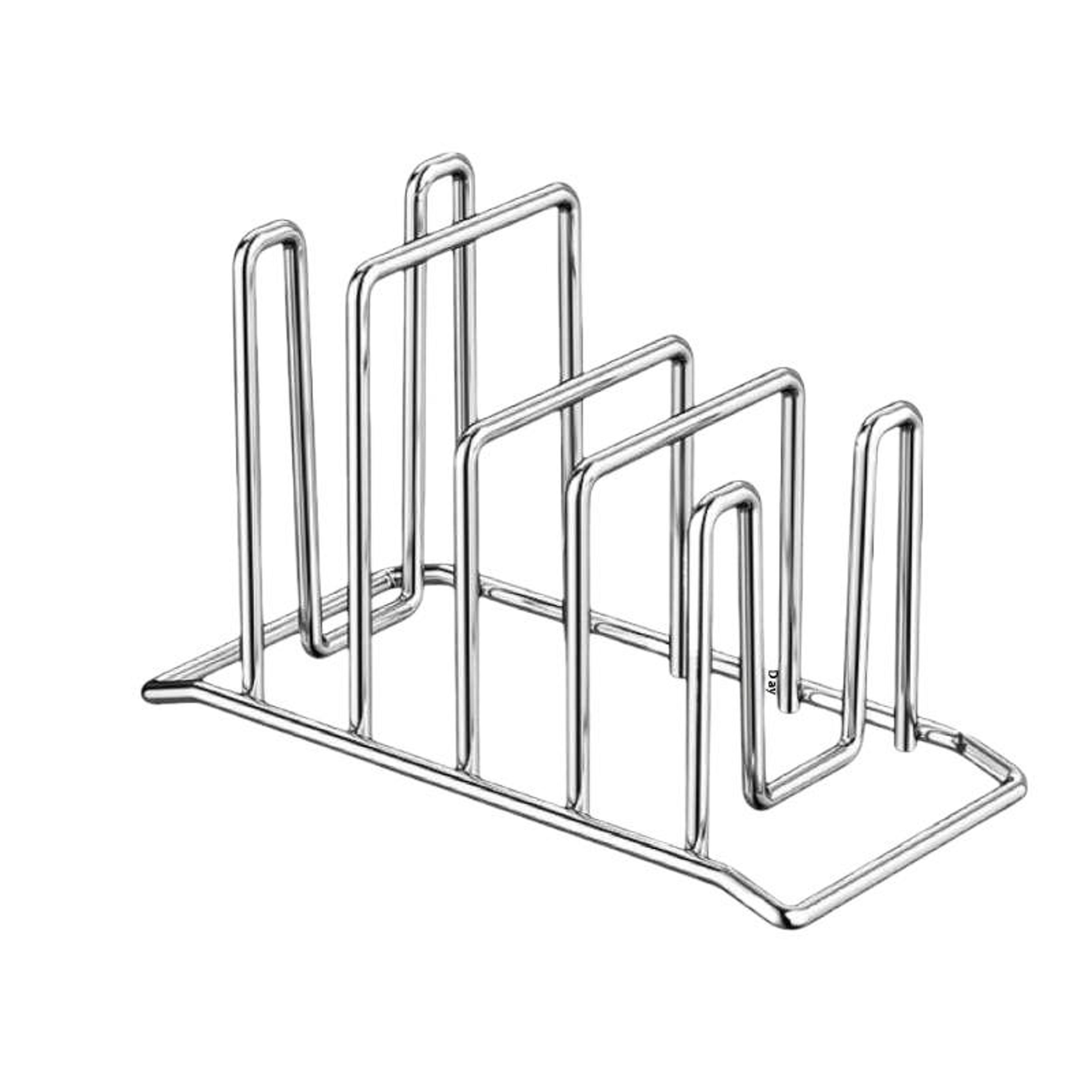 stainless steel pot lid holder and cutting board organizer rack