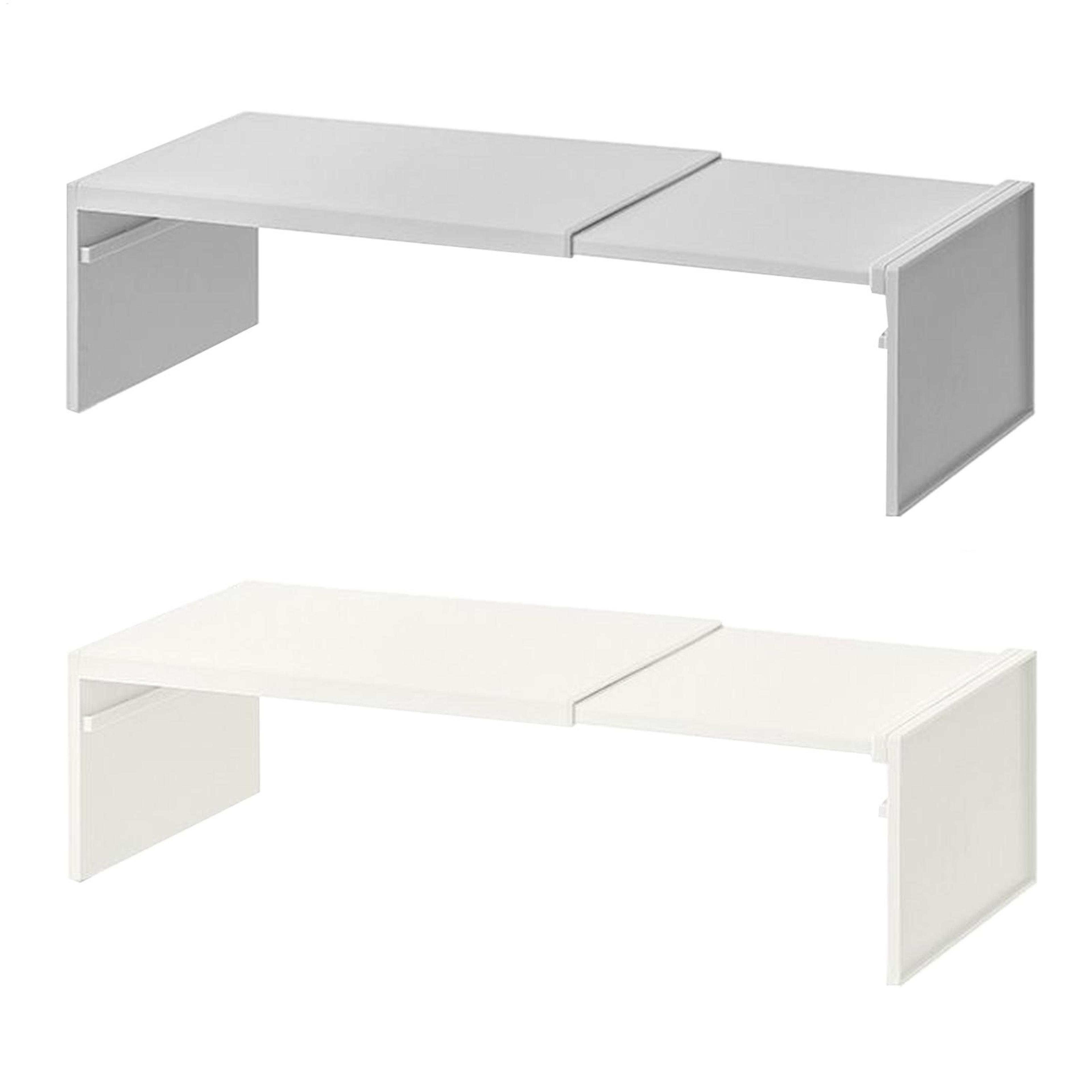 expandable cabinet shelf organizer stackable pantry storage riser