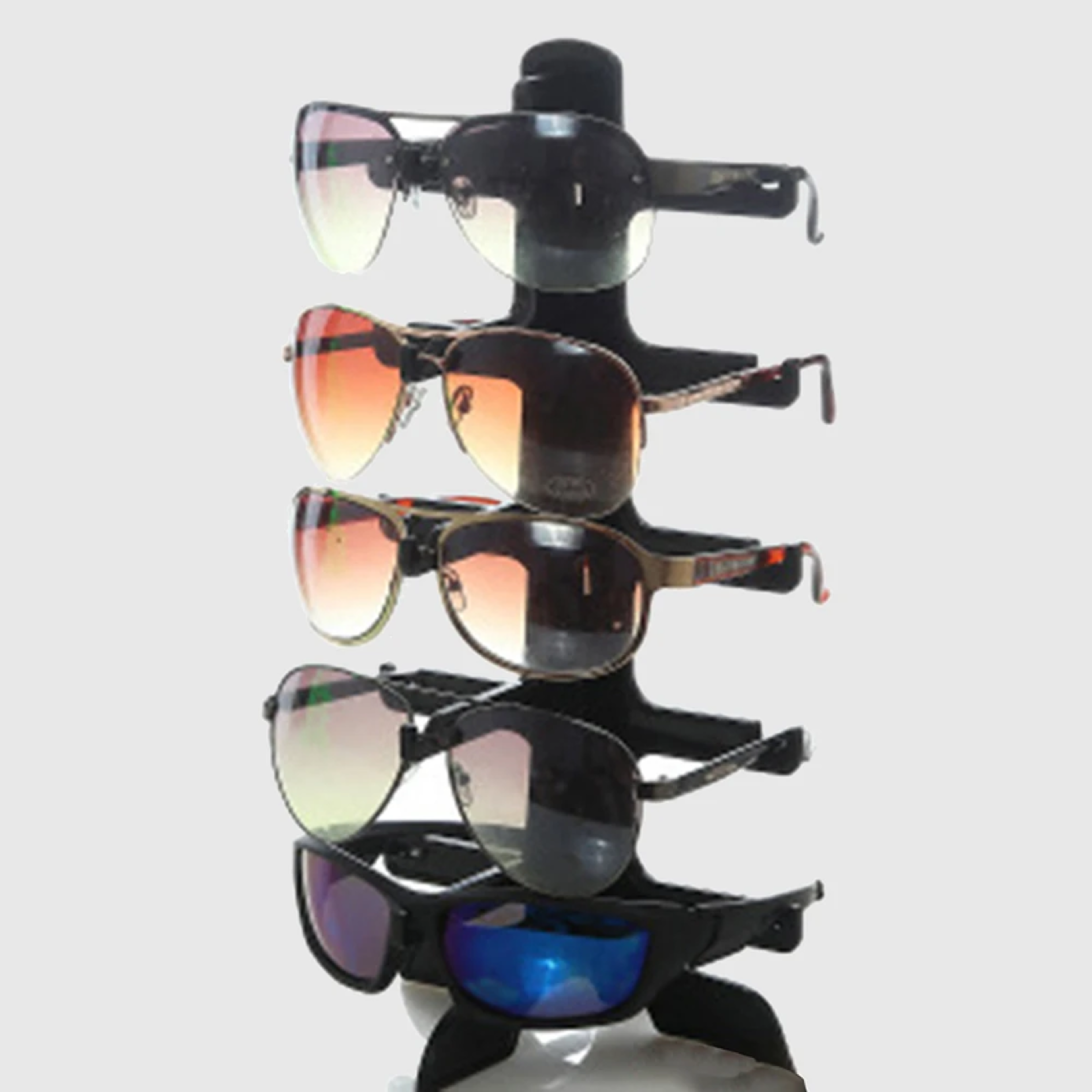 countertop sunglasses display stand and eyeglass organizer rack