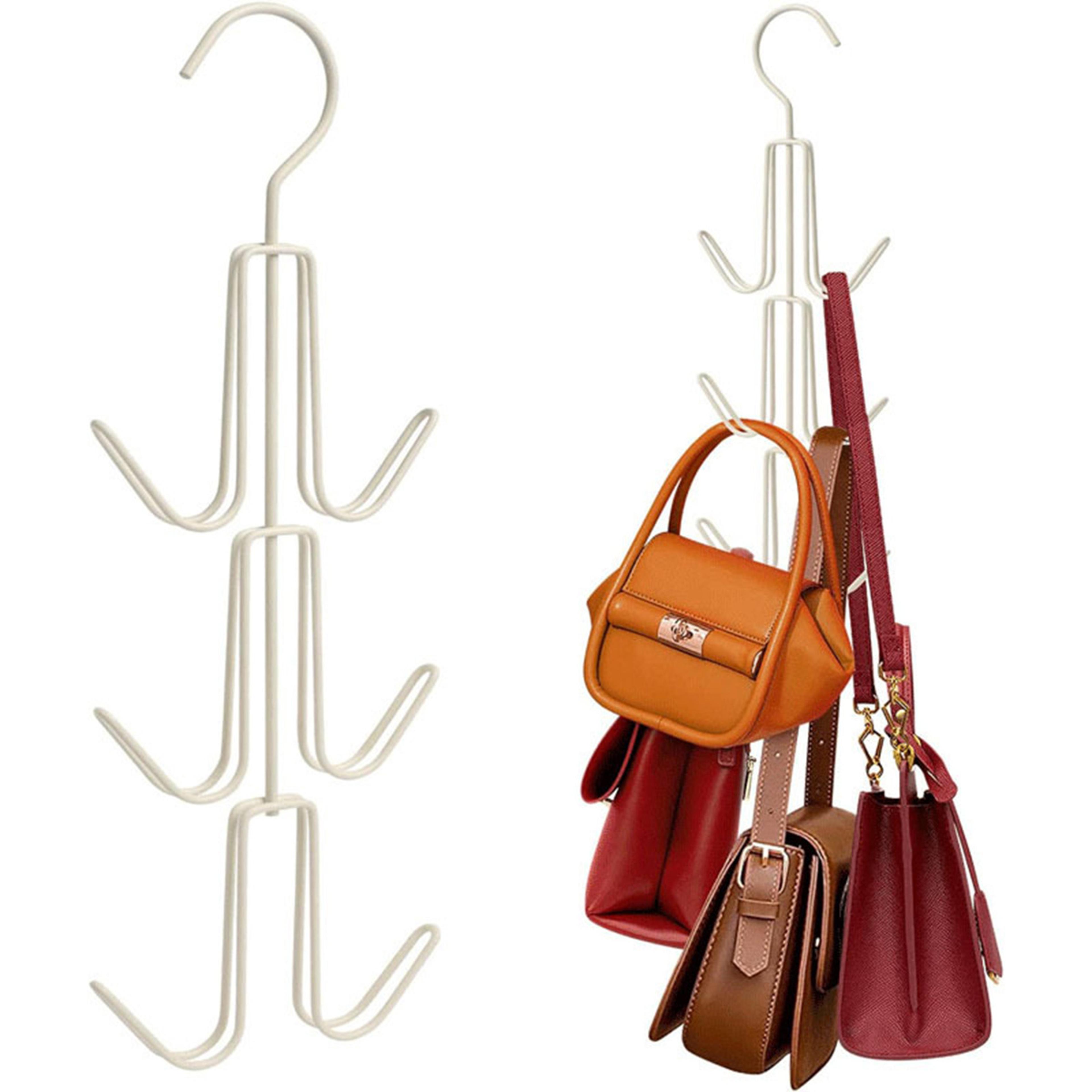 rotating multi layer closet organizer hanger for hats belts bags and scarves