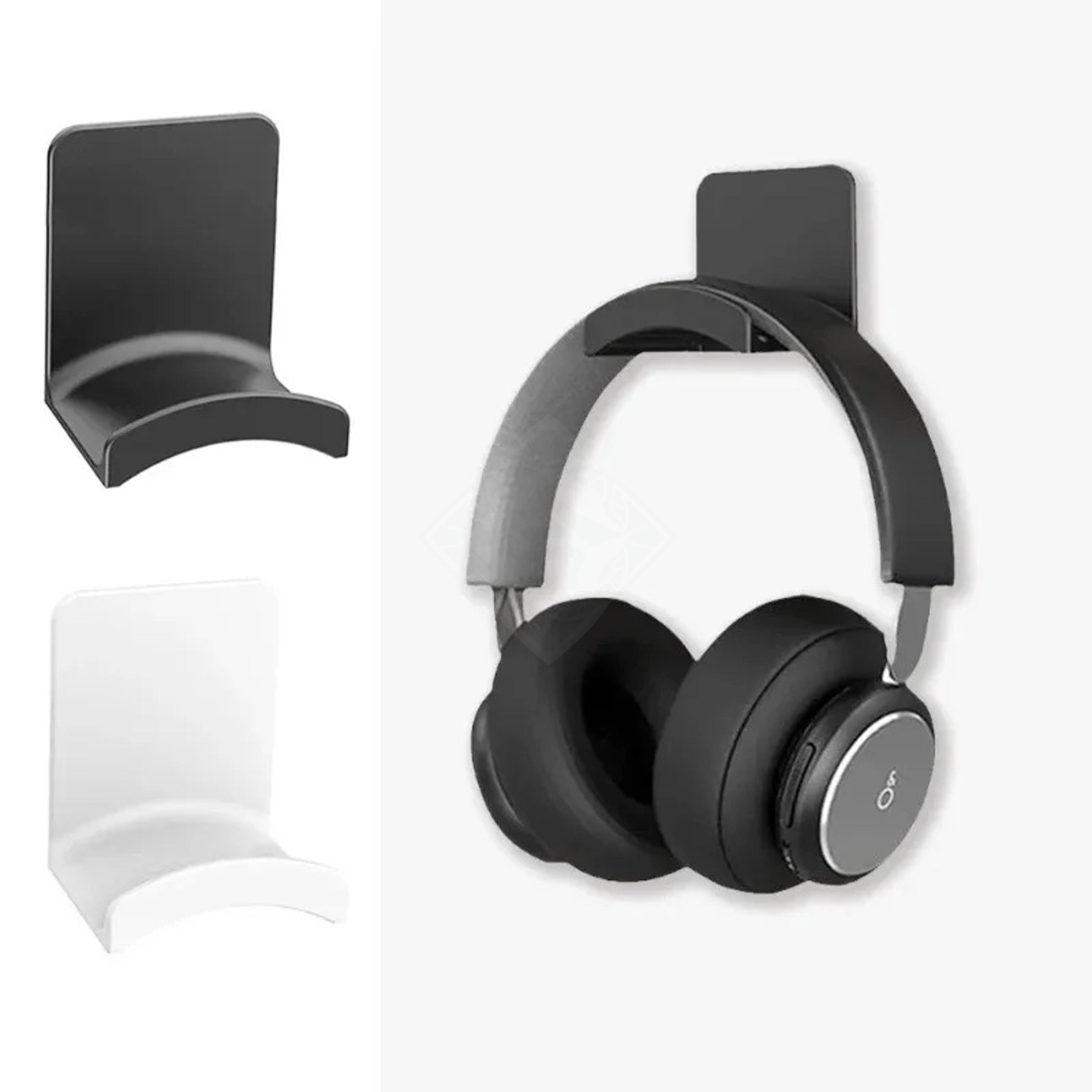 adhesive under desk headphone hanger and wall mount headset holder