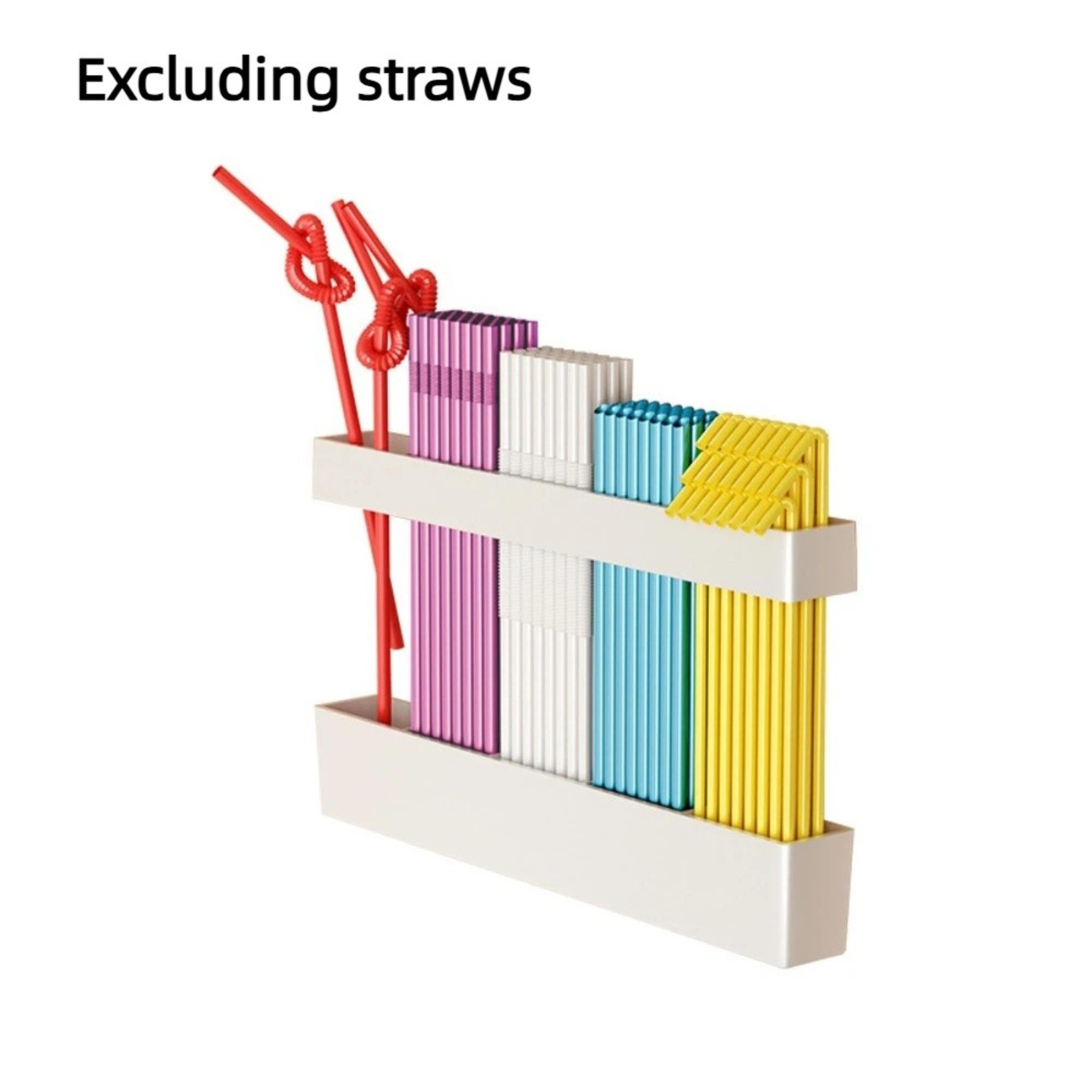 clear acrylic straw holder wall mounted kitchen organizer