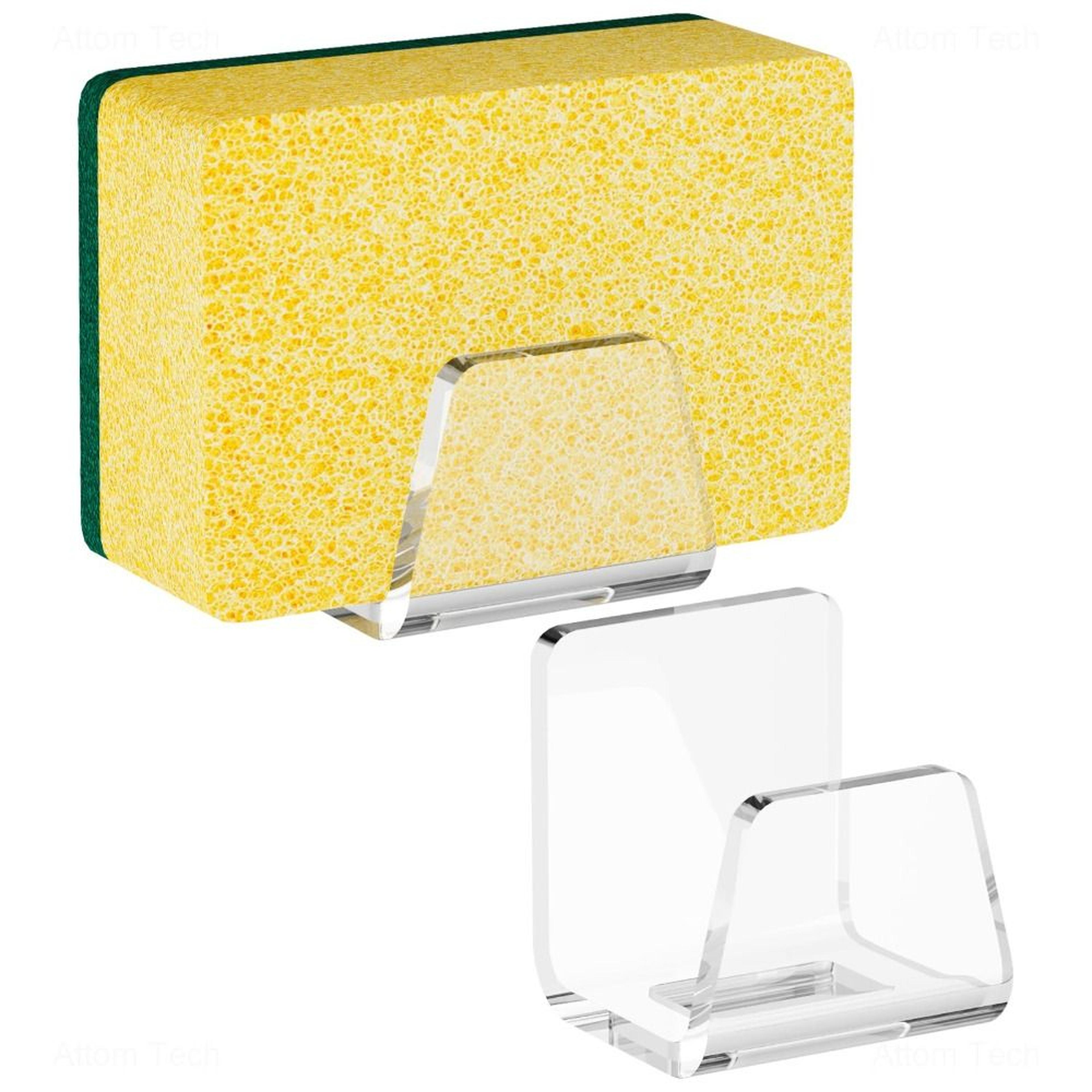 no drill acrylic sink sponge holder kitchen sink organizer with easy drainage