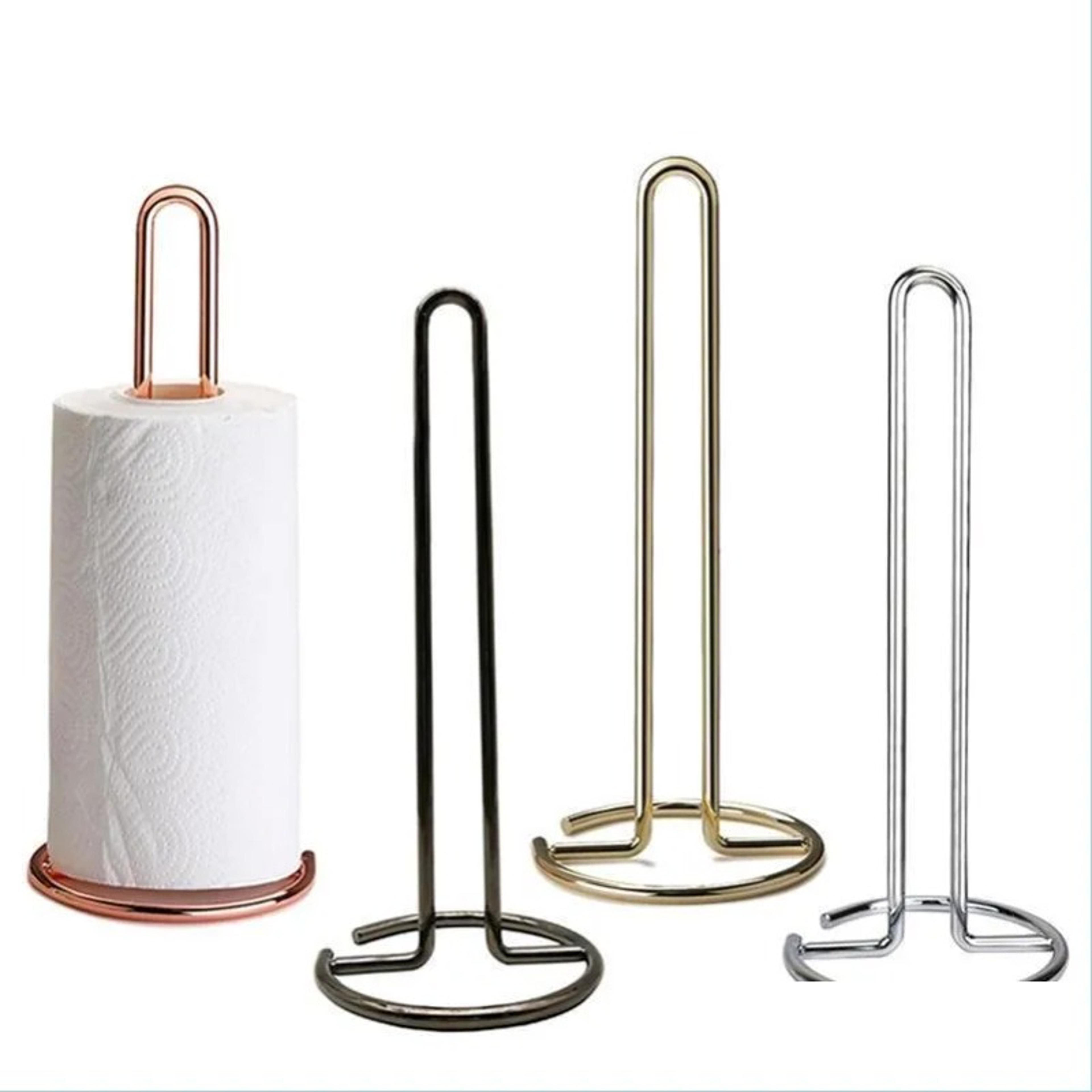 modern gold paper towel holder stand minimalist countertop dispenser