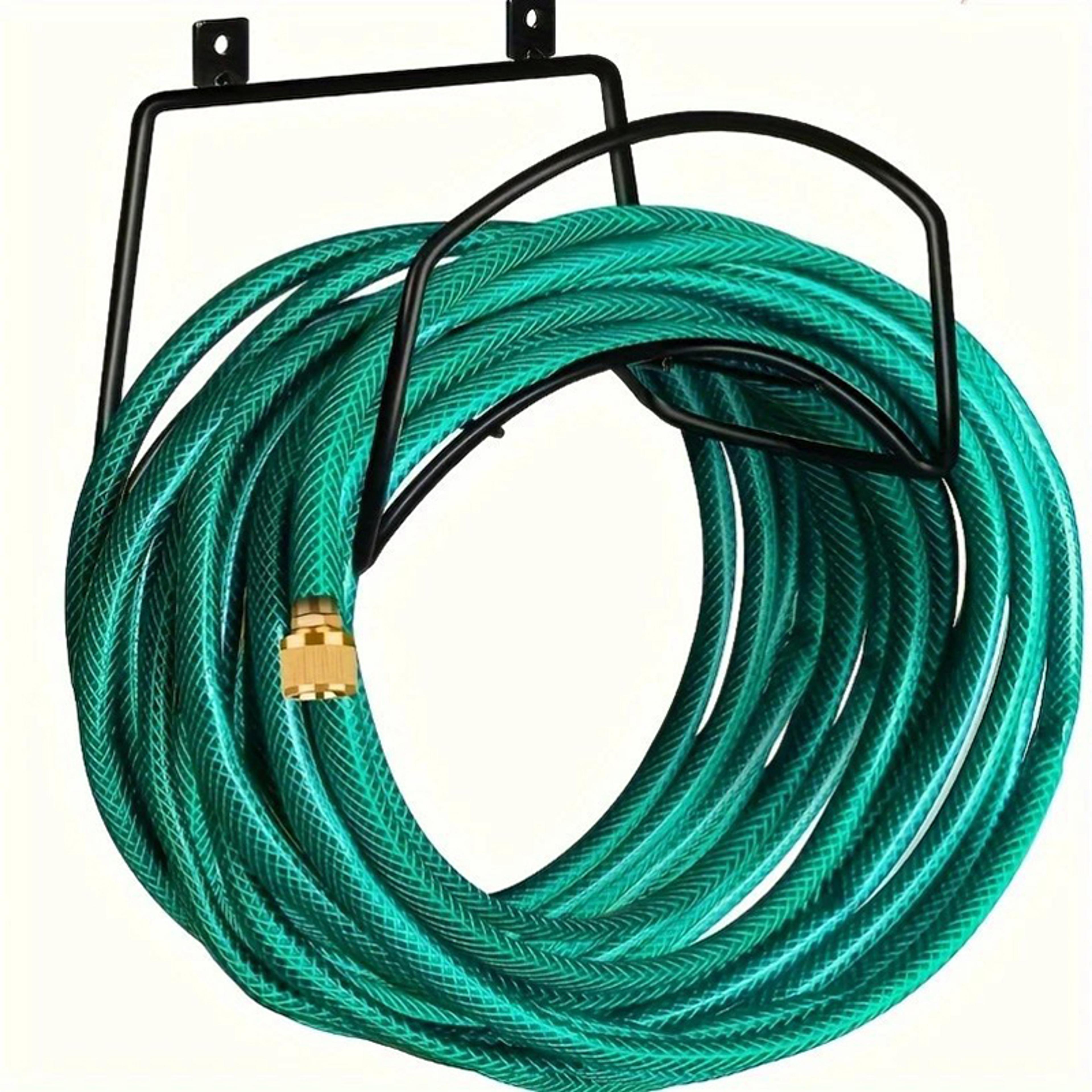 heavy duty wall mounted garden hose holder space saving water pipe rack