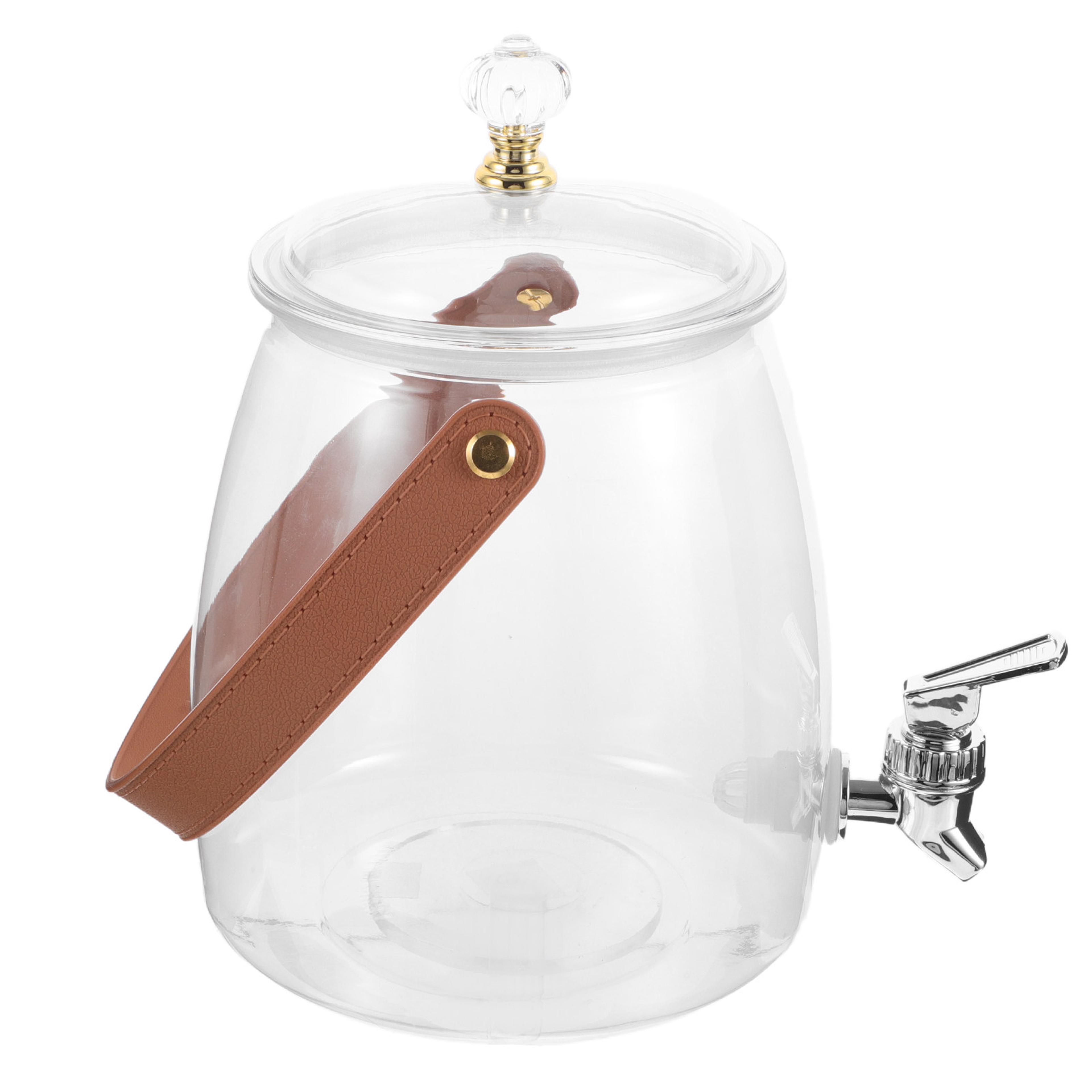 beverage dispenser with chrome faucet for juice water and iced tea
