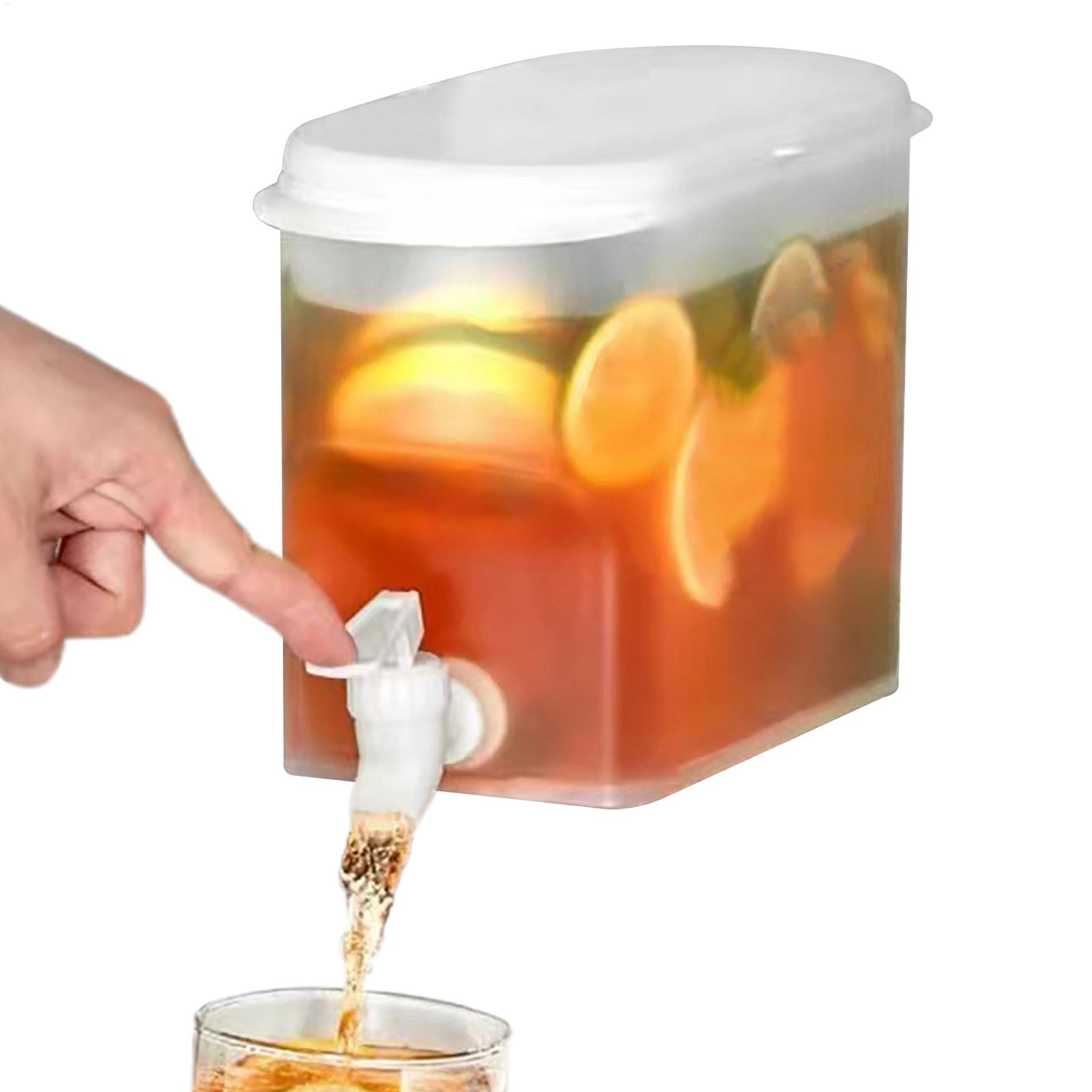 fridge drink dispenser with spout cold beverage container for juice water and tea