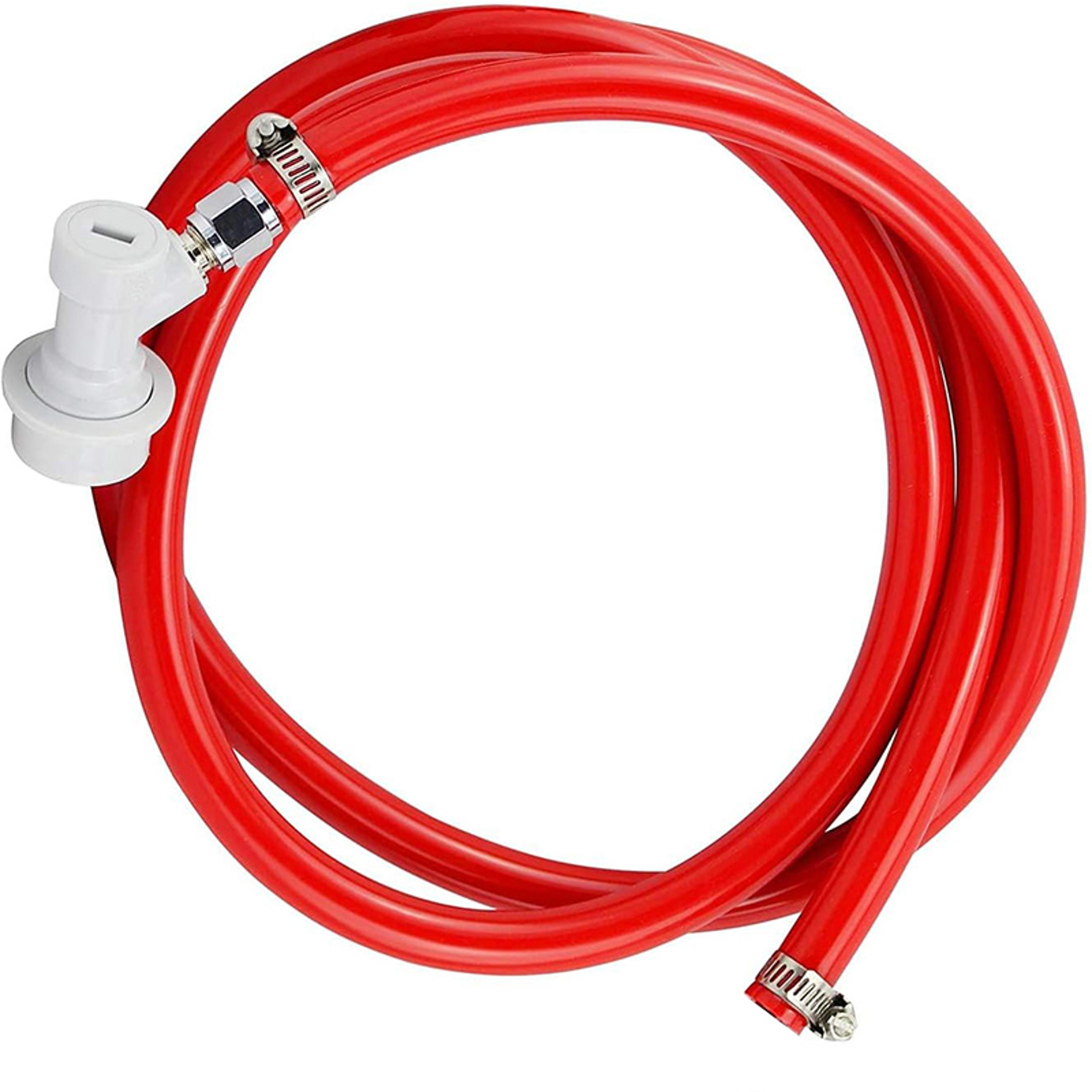 gas line assembly with ball lock disconnect for homebrew beer dispenser
