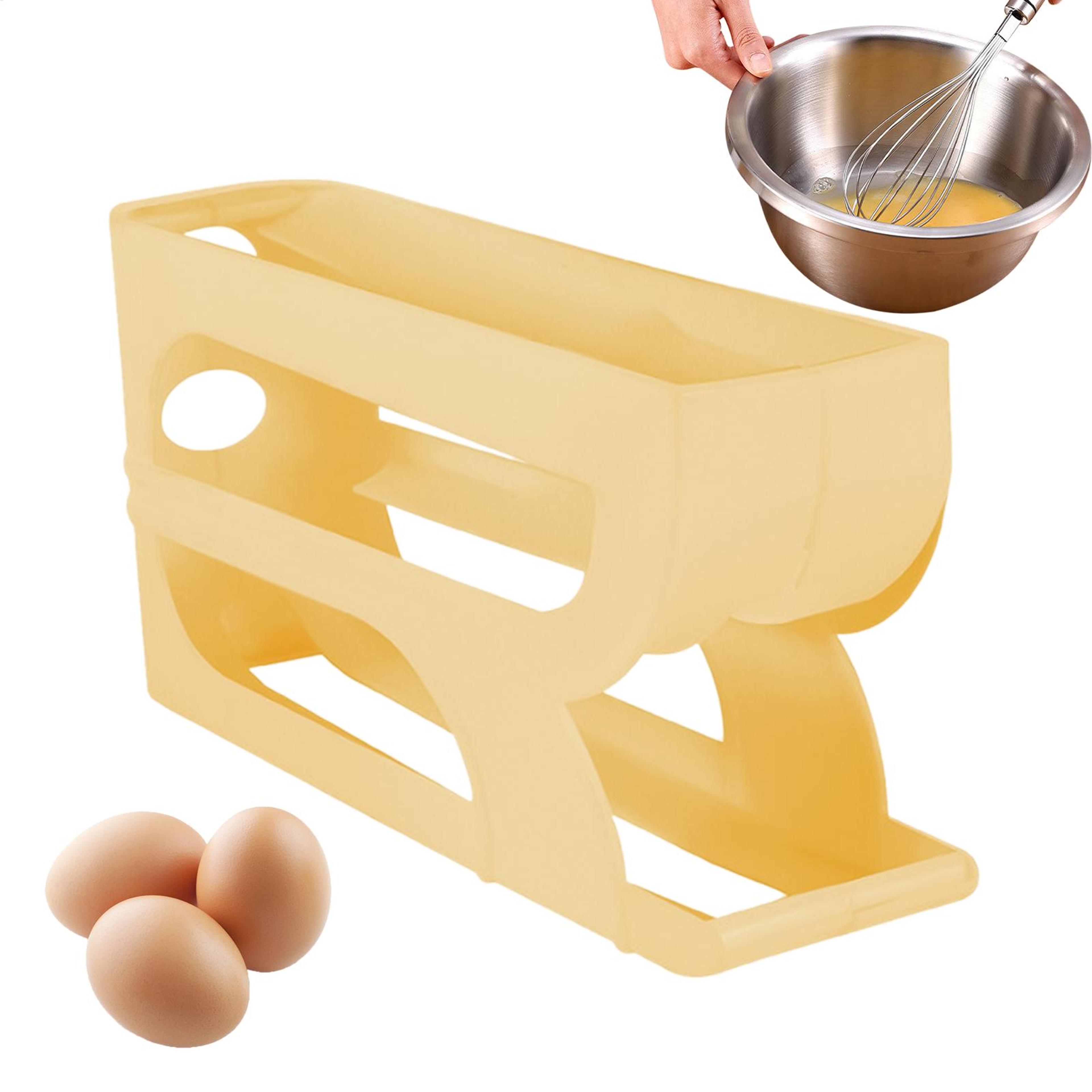 automatic egg roller rack large capacity egg organizer for refrigerator kitchen storage