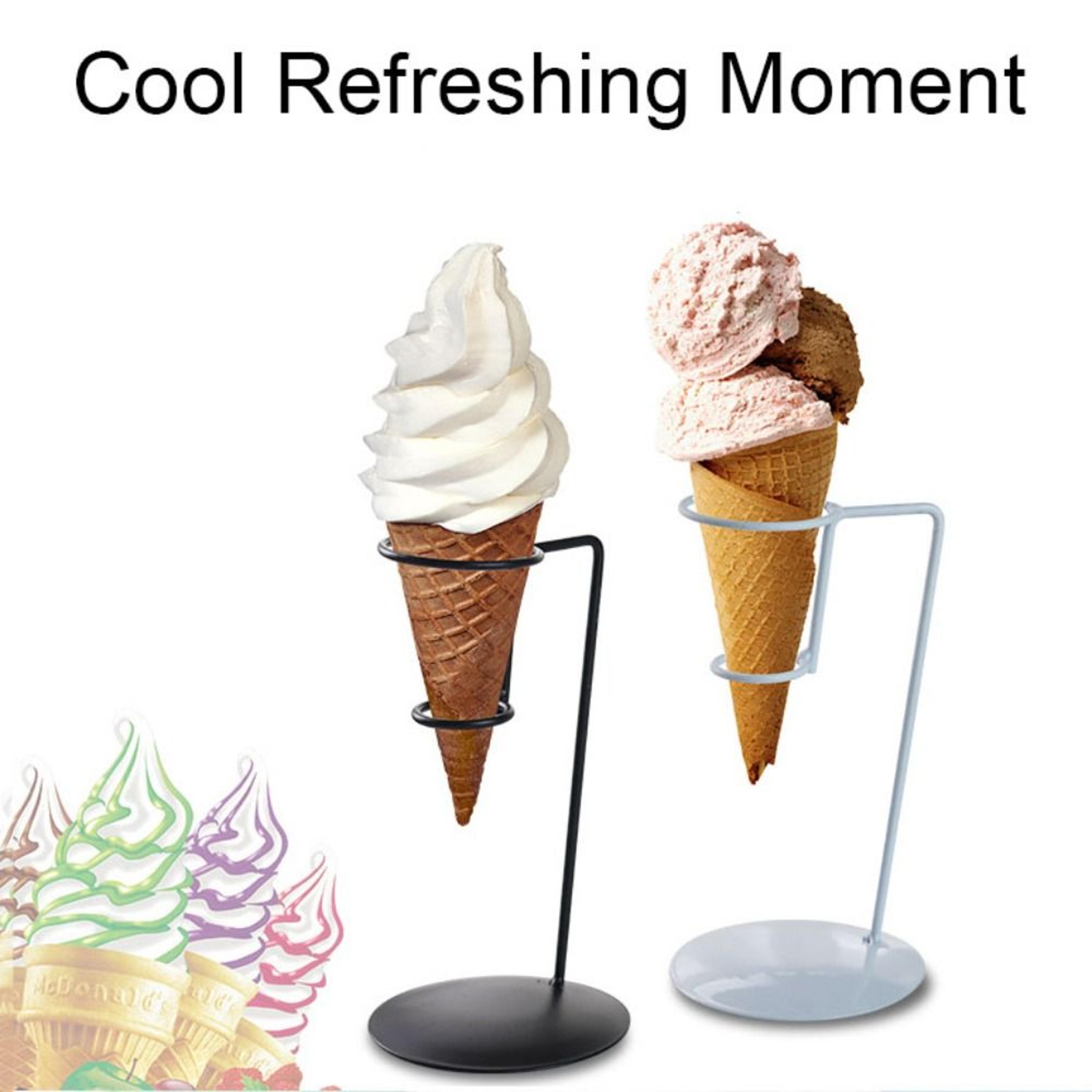 premium ice cream cone holder display rack for dessert shops and home sundae stations