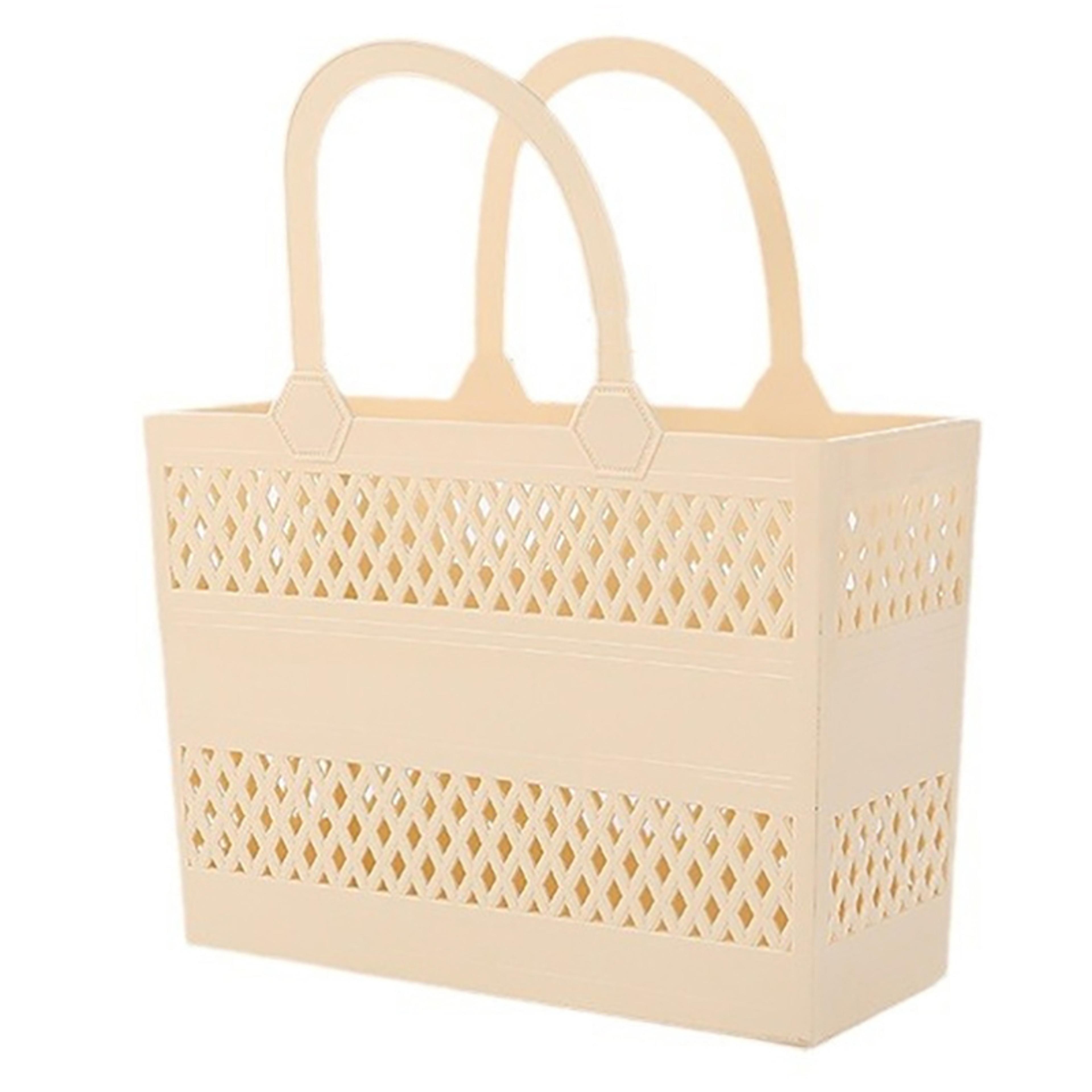 portable shower storage basket large capacity drainable organizer with handle