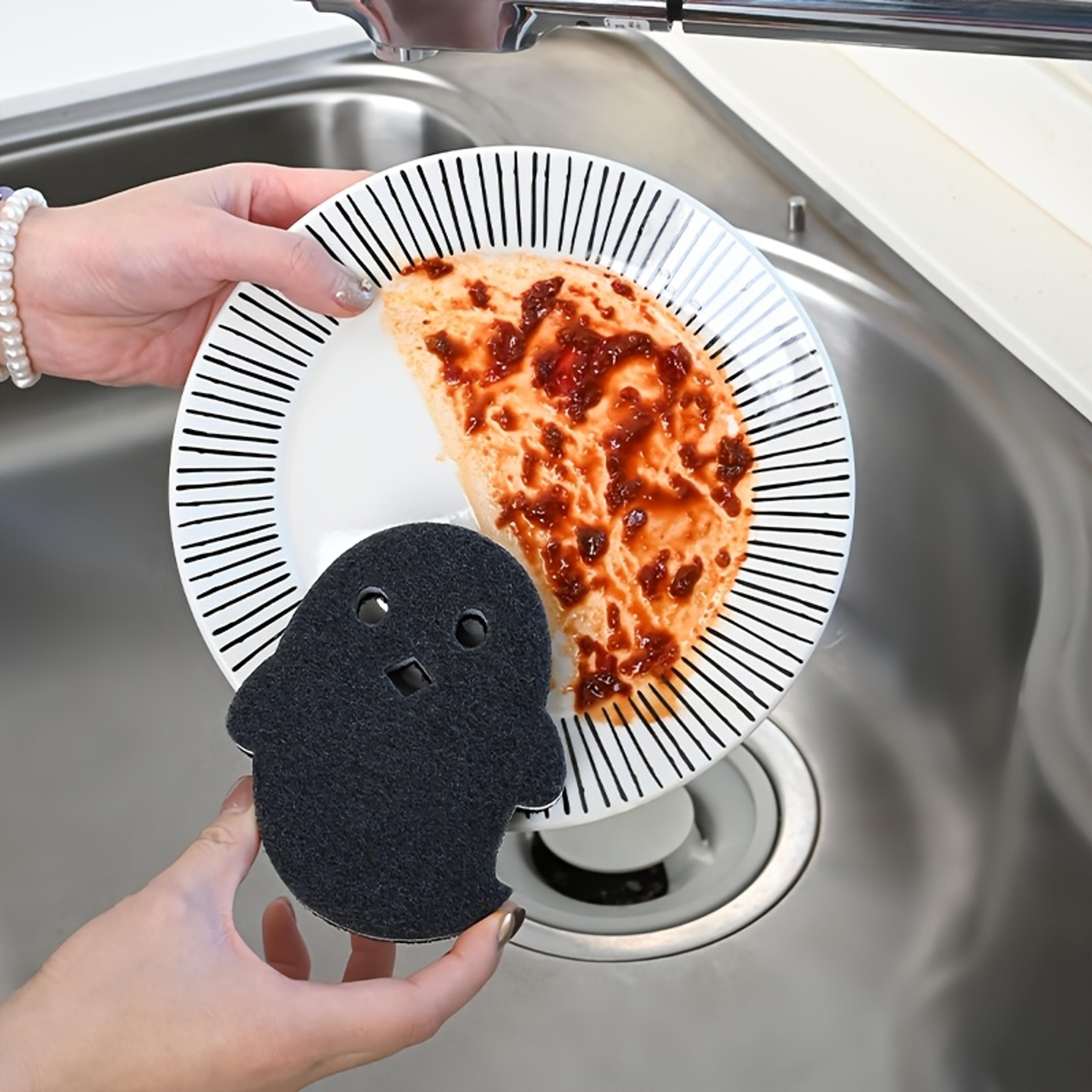 three layer double sided ghost cleaning sponge eraser for bathroom kitchen toilet