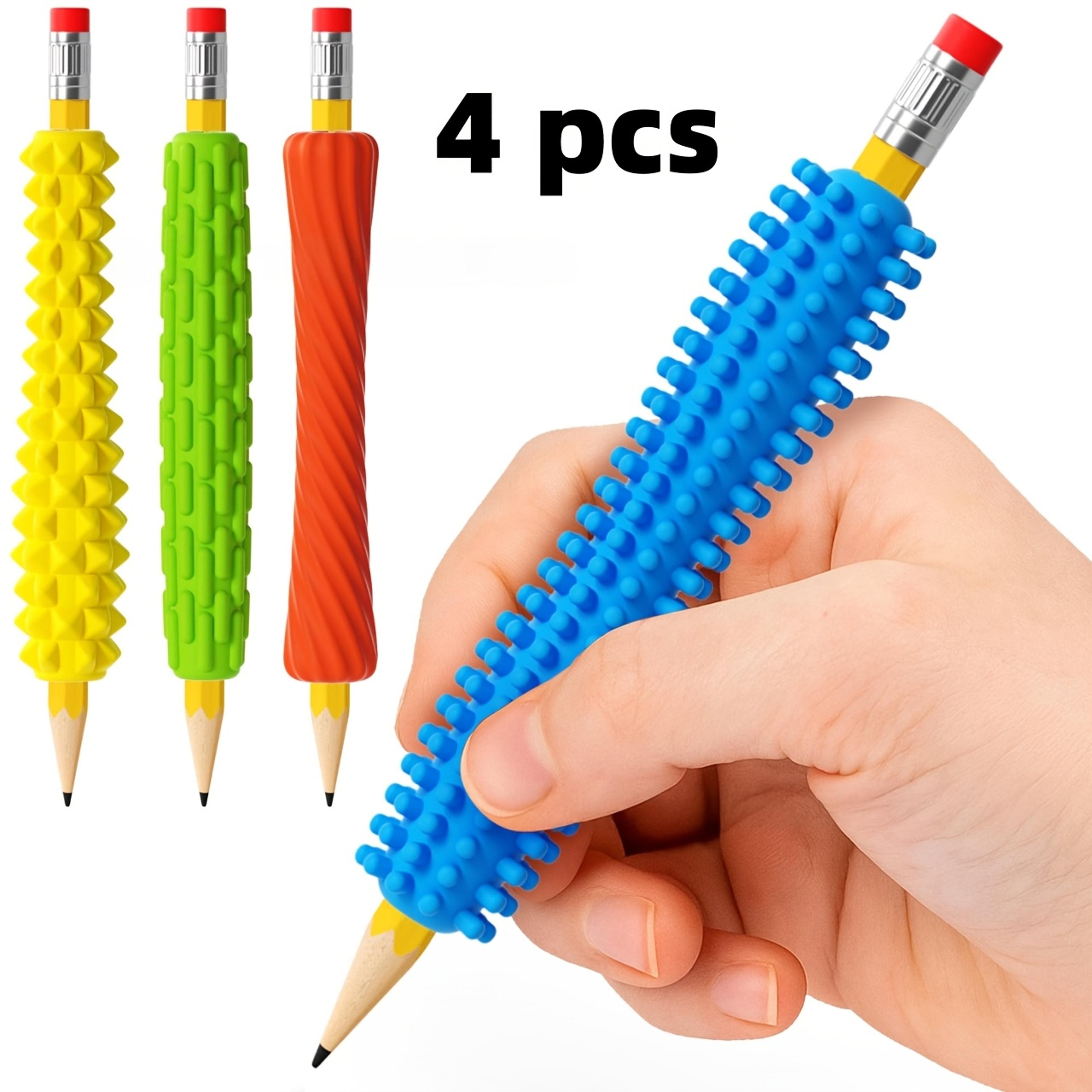textured silicone pencil grips sensory writing aid for adhd and focus support
