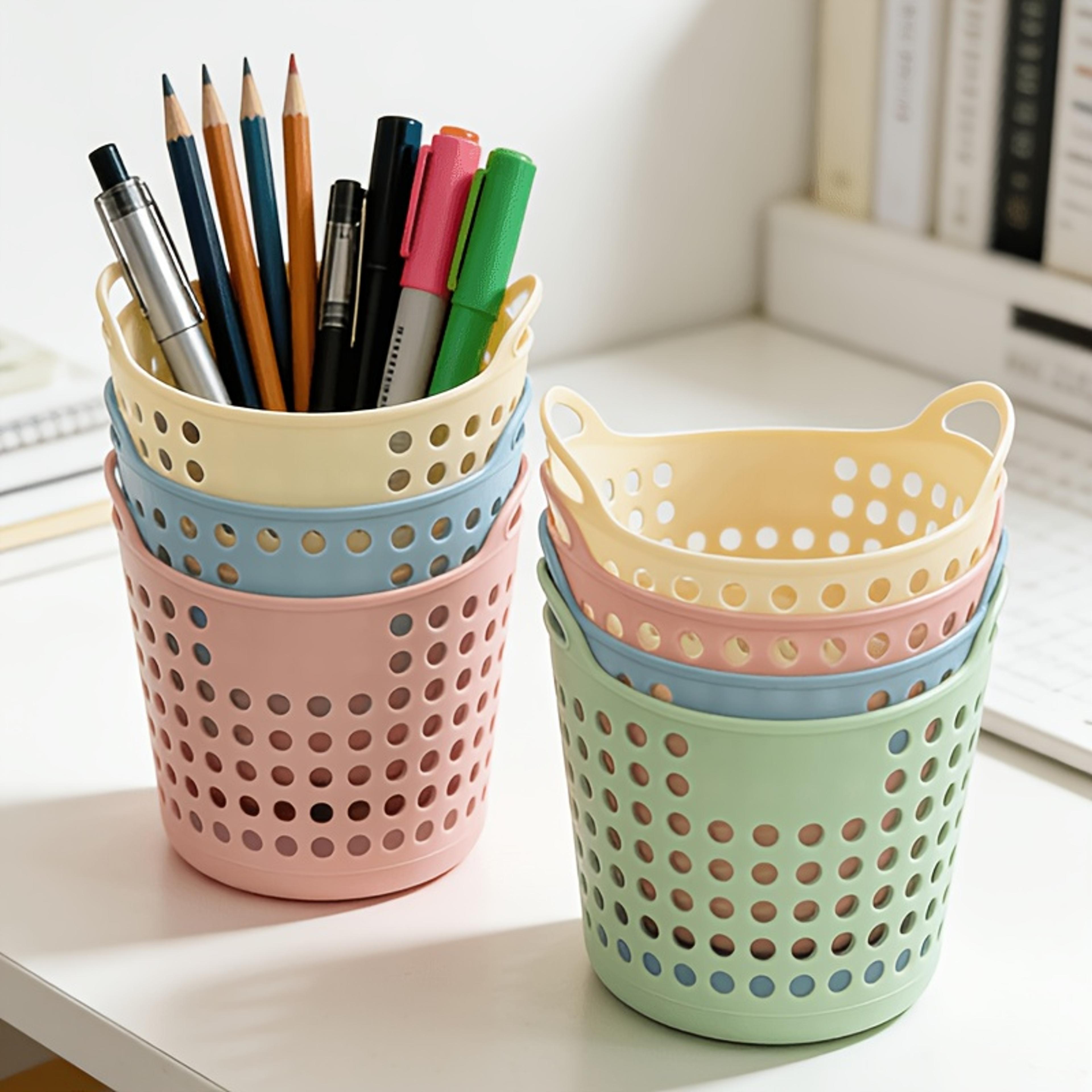 stackable desktop storage basket organizer for office and home
