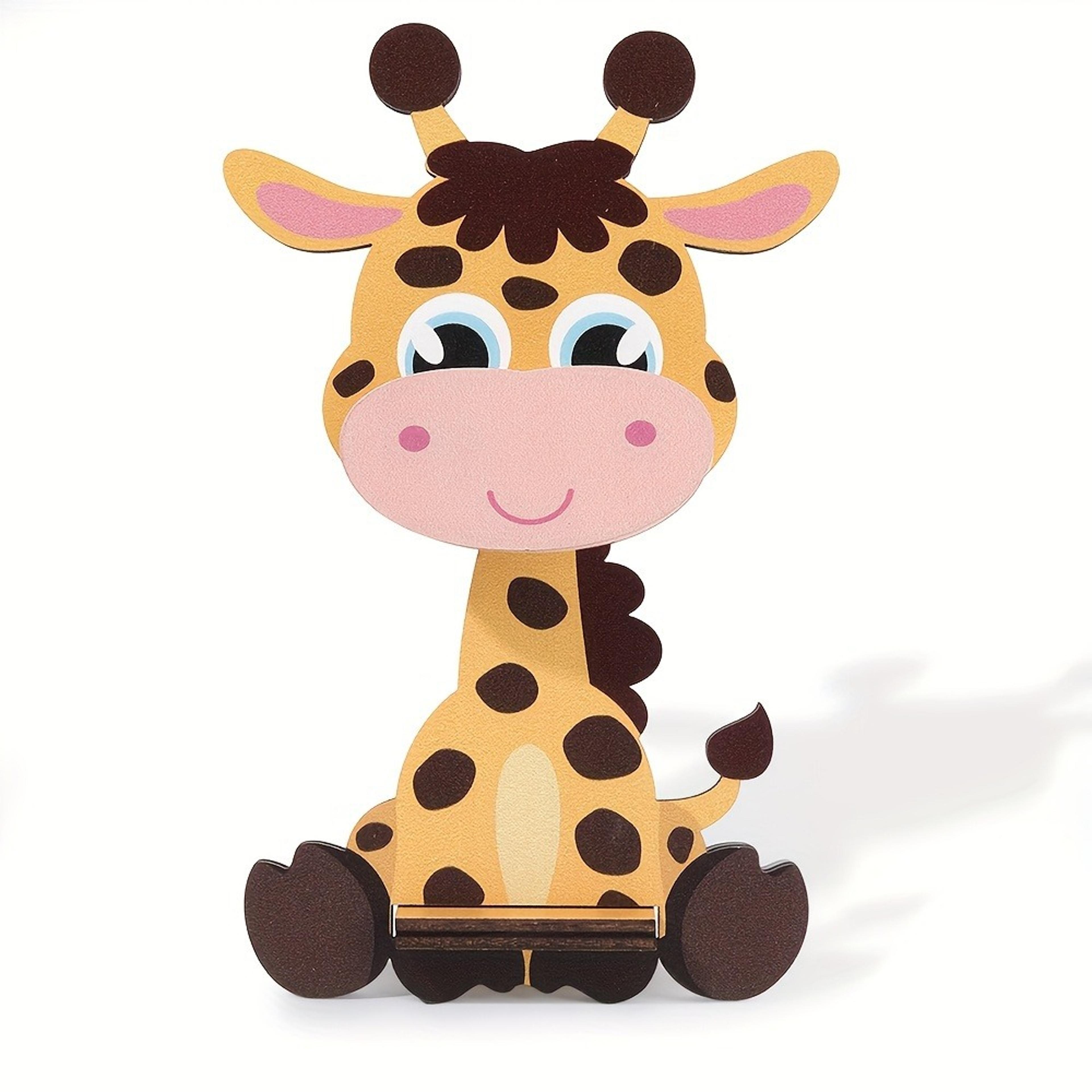 cute wooden giraffe eyeglass holder stand animal desk decor gift