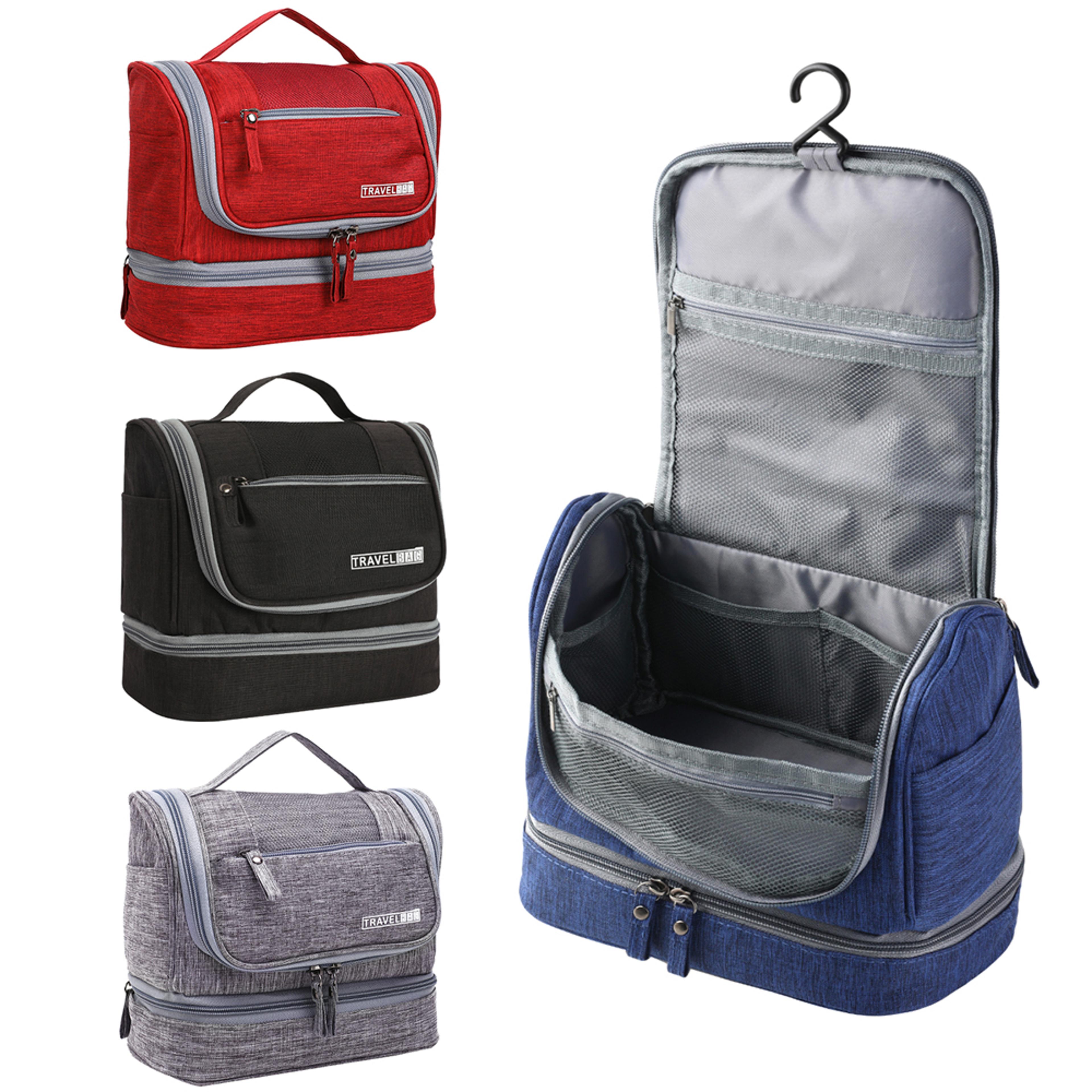hanging toiletry bag waterproof travel cosmetic organizer with dry wet separation